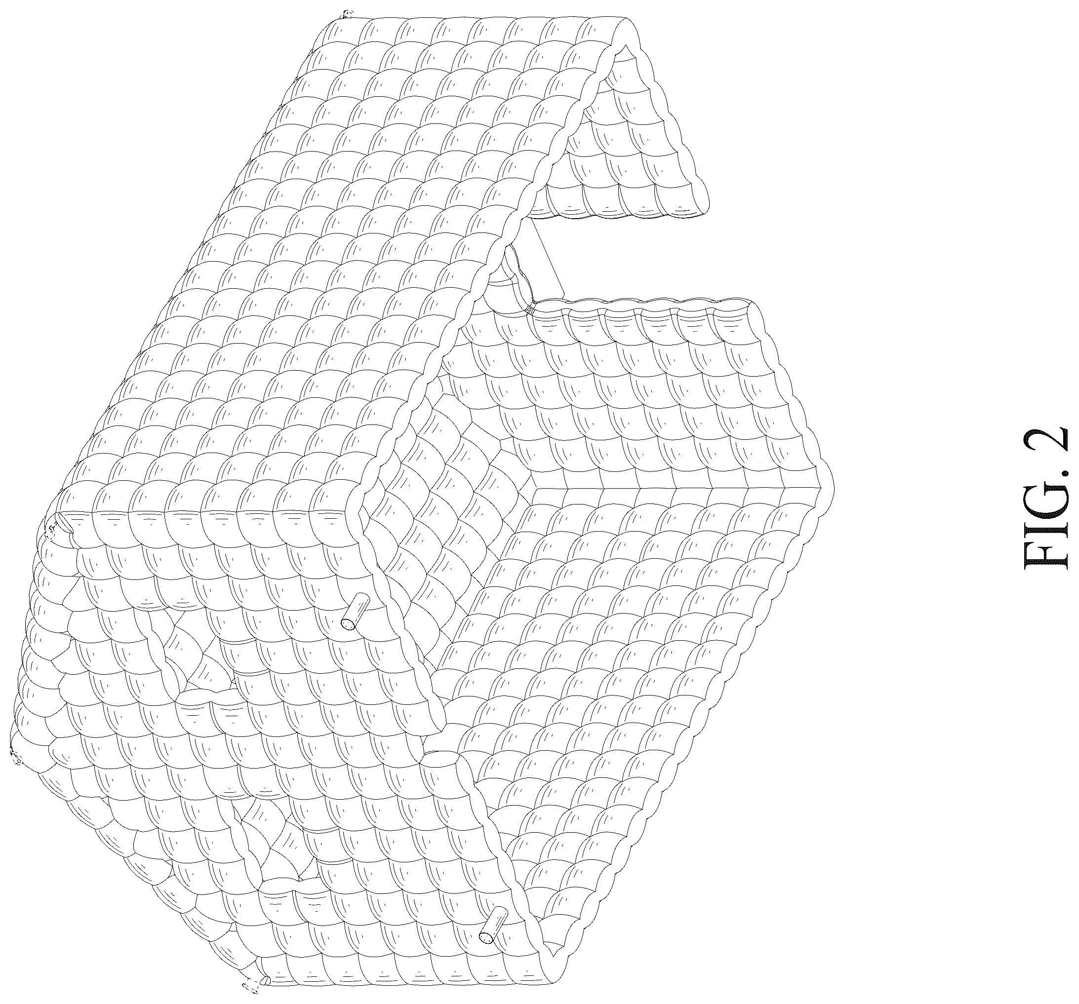 Patent USD1124216 Figure 2 – Inflatable cube tent