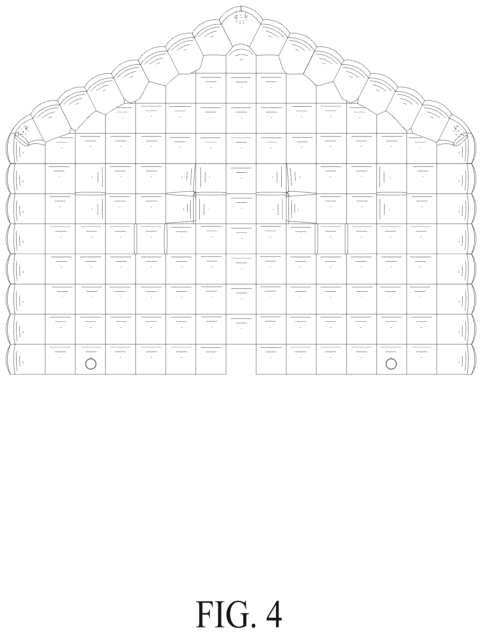 Patent USD1124216 Figure 4 – Inflatable cube tent
