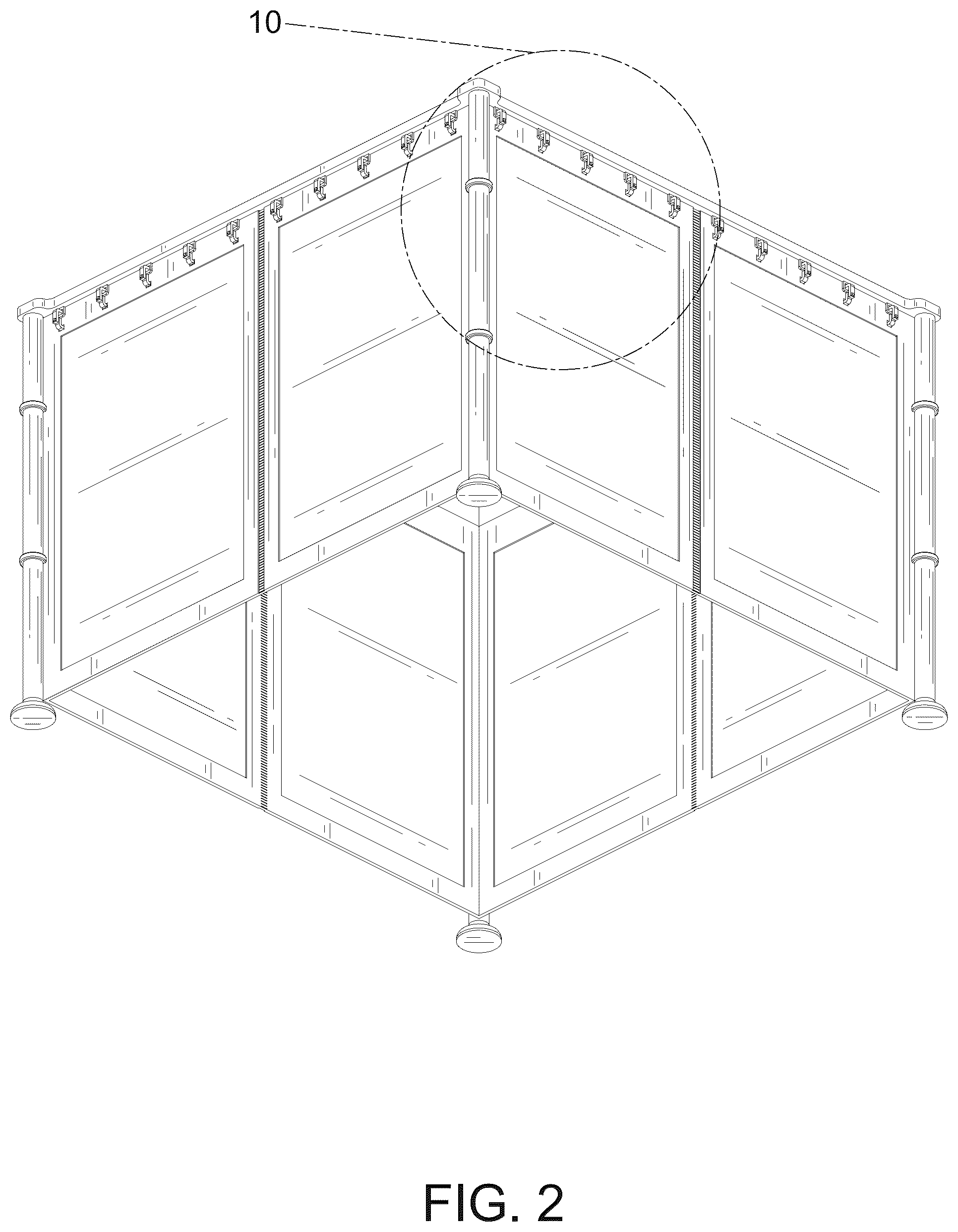 Patent USD1124217 Figure 2 – Tent mosquito net