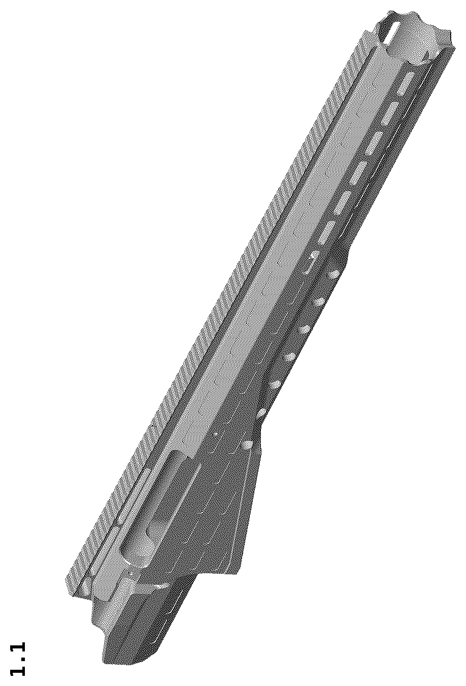 Patent USD1124218 Figure 1 – Rifle receiver