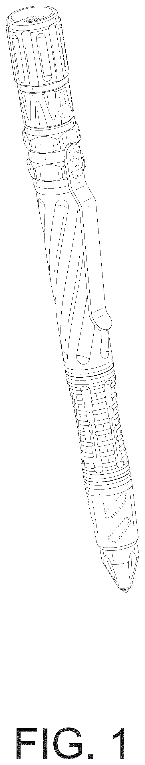 Patent USD1124221 Figure 1 – Self defense pen