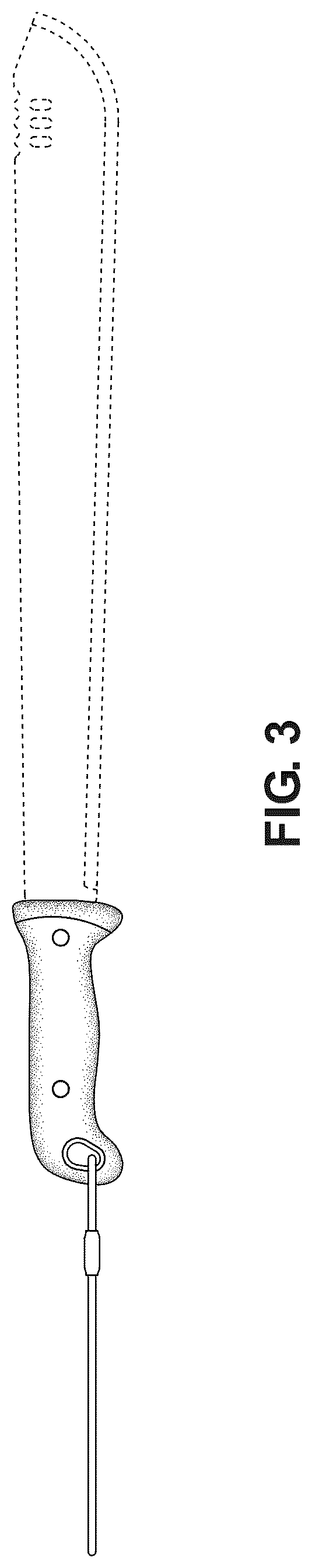 Patent USD1124222 Figure 3 – Straight blade machete