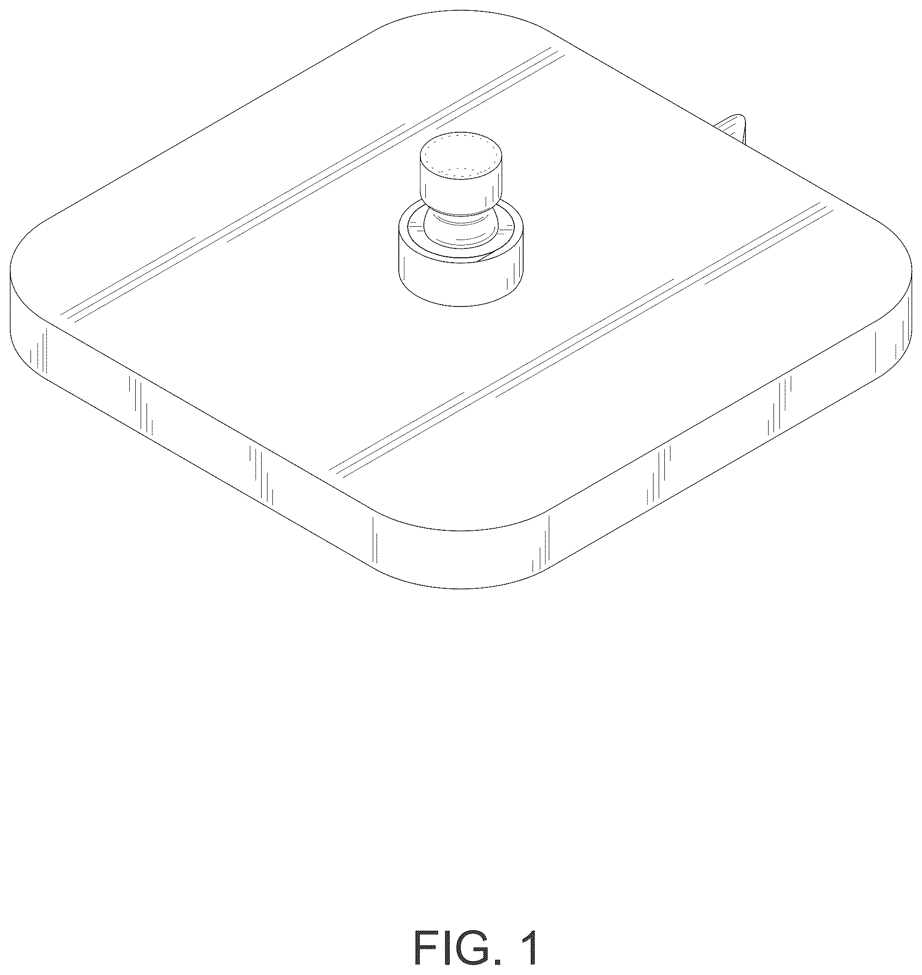 Patent USD1124236 Figure 1 – Square shower head