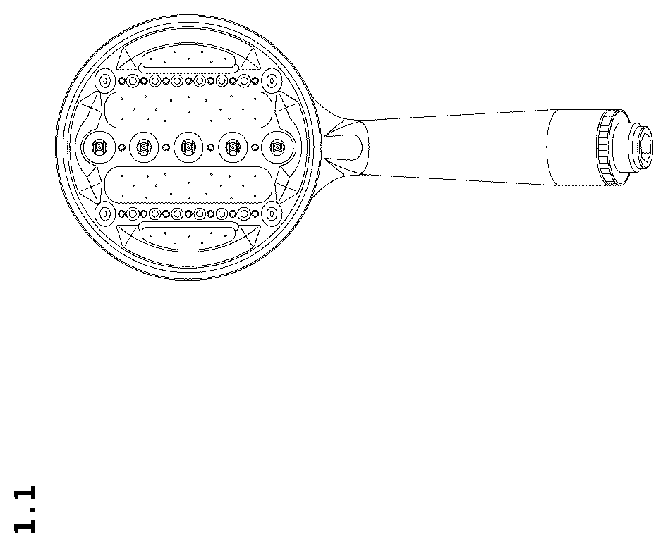 Patent USD1124240 Figure 1 – Shower head