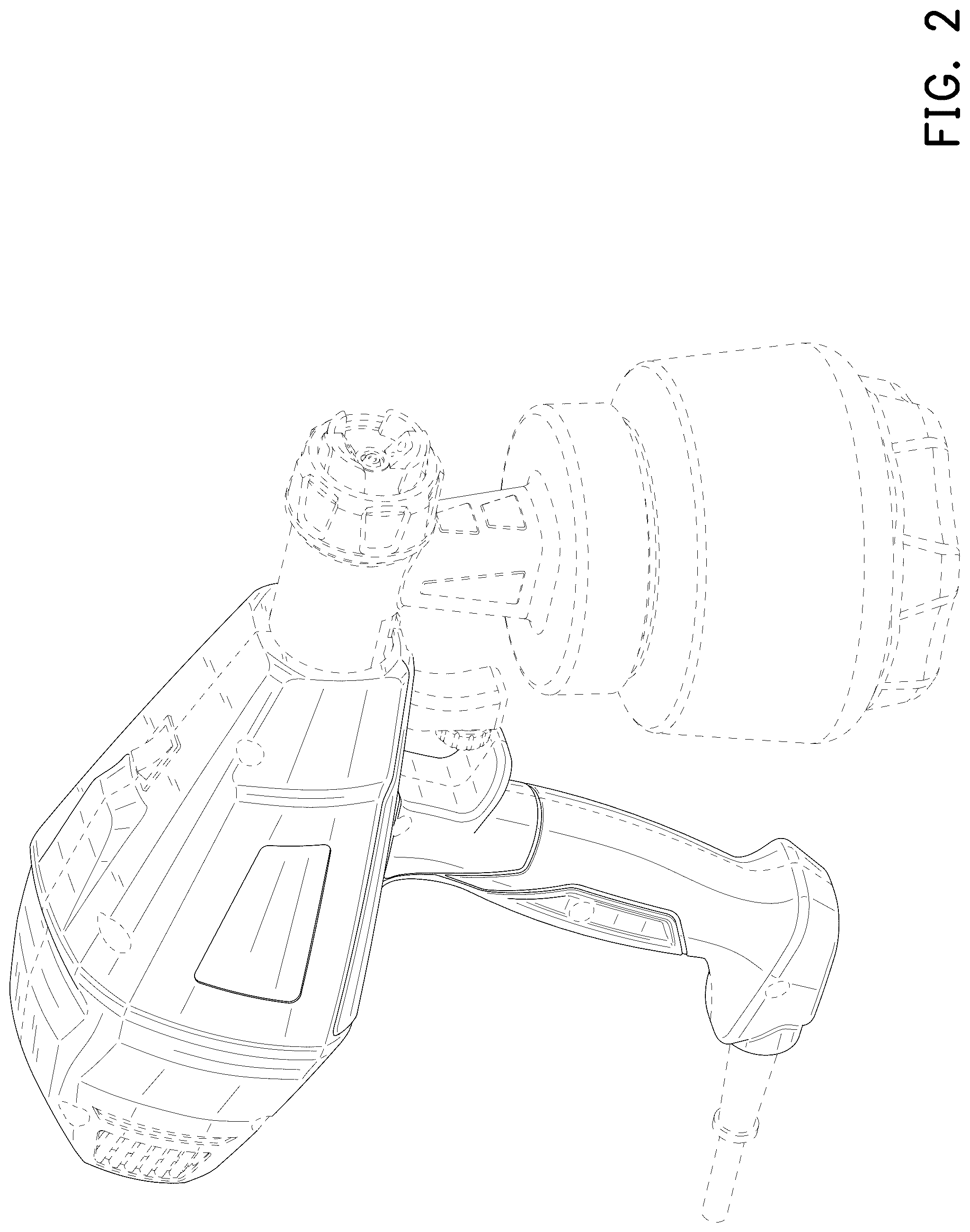 Patent USD1124244 Figure 2 – Spray gun