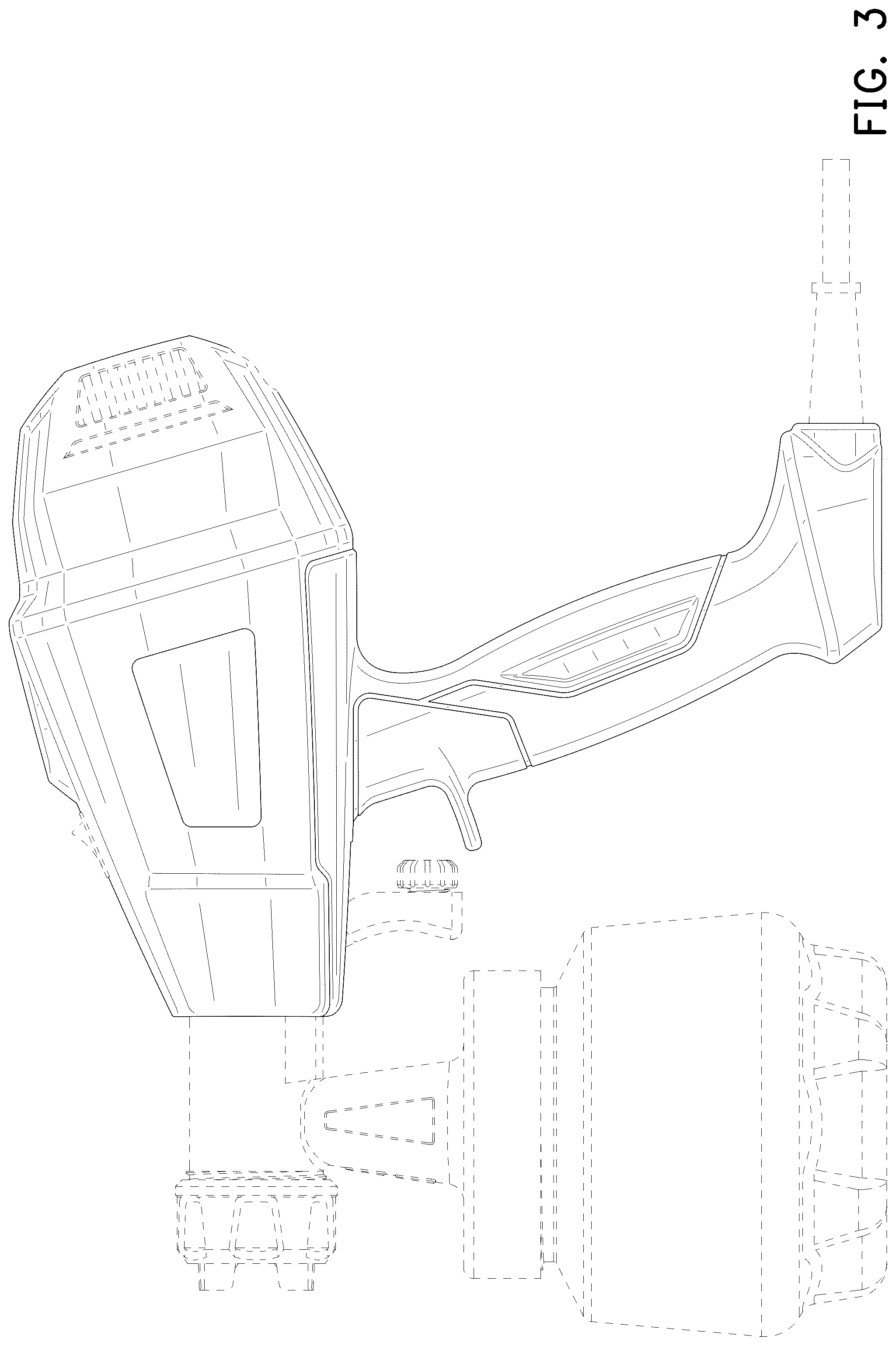 Patent USD1124244 Figure 3 – Spray gun