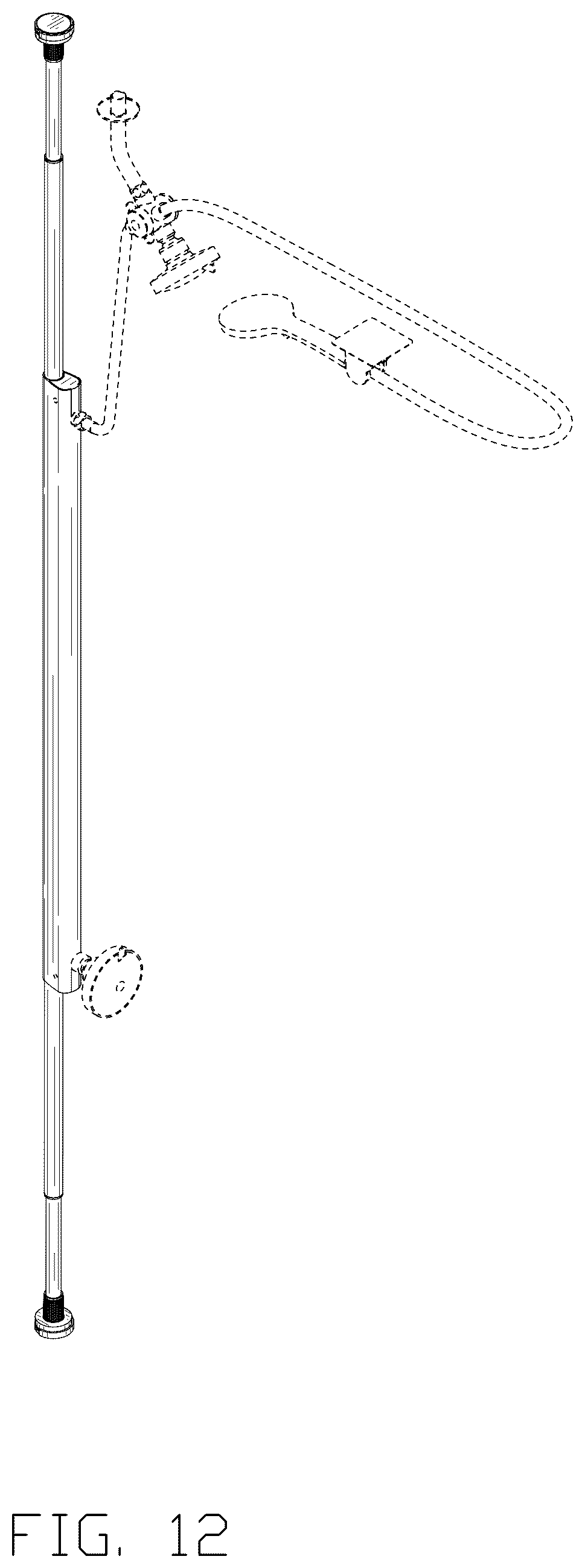 Patent USD1124245 Figure 12 – Shower column