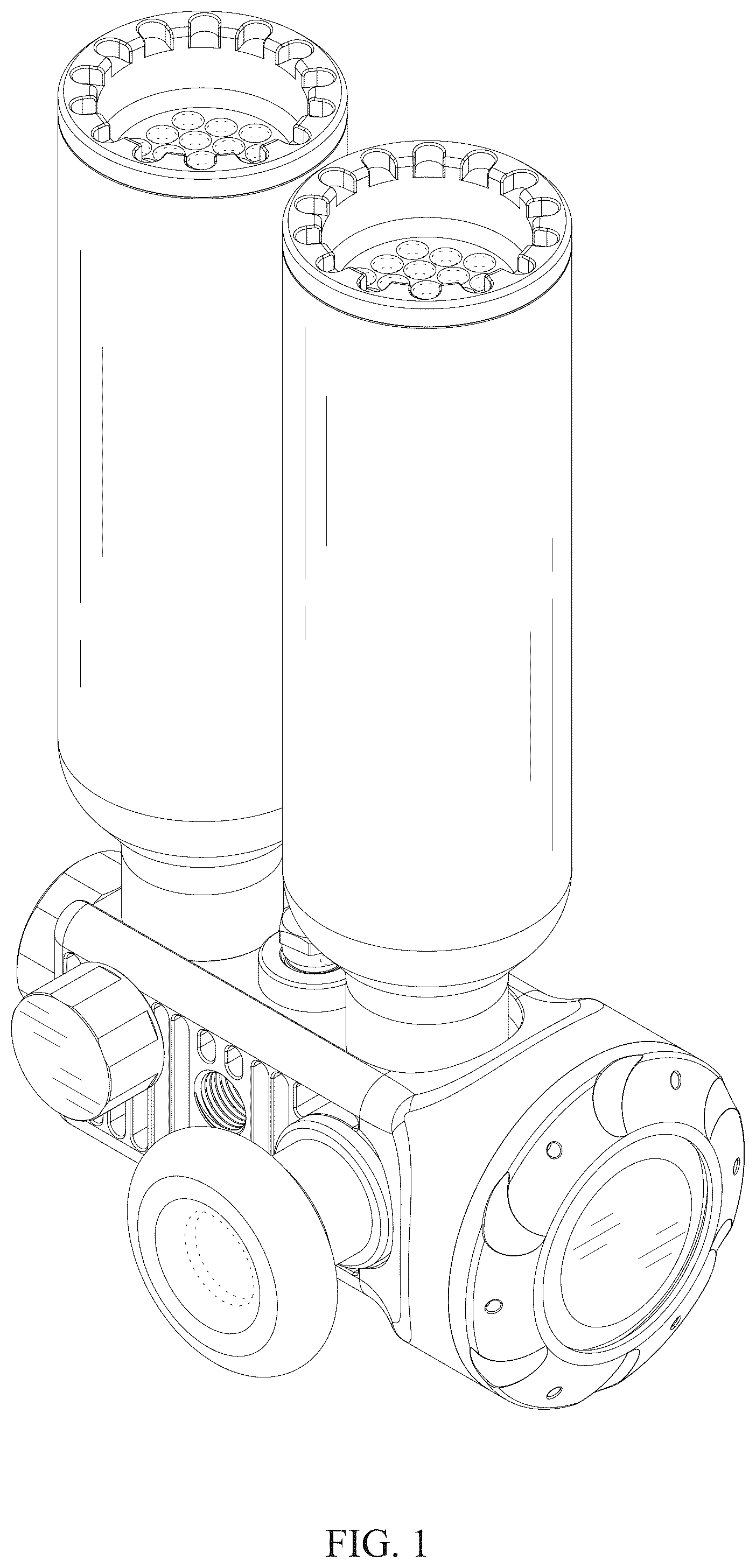Patent USD1124247 Figure 1 – Diving valve for oxygen cylinder