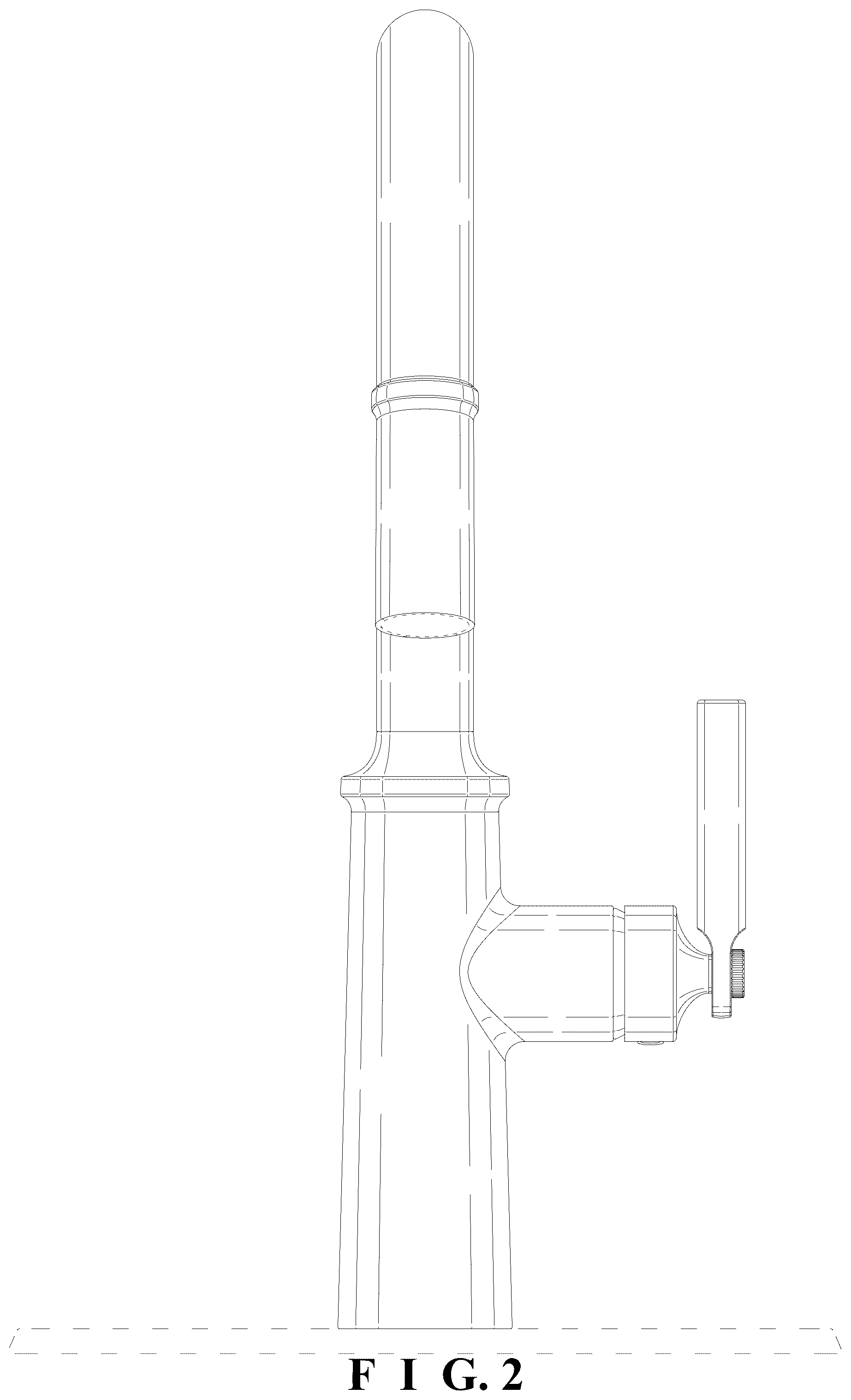 Patent USD1124252 Figure 2 – Faucet