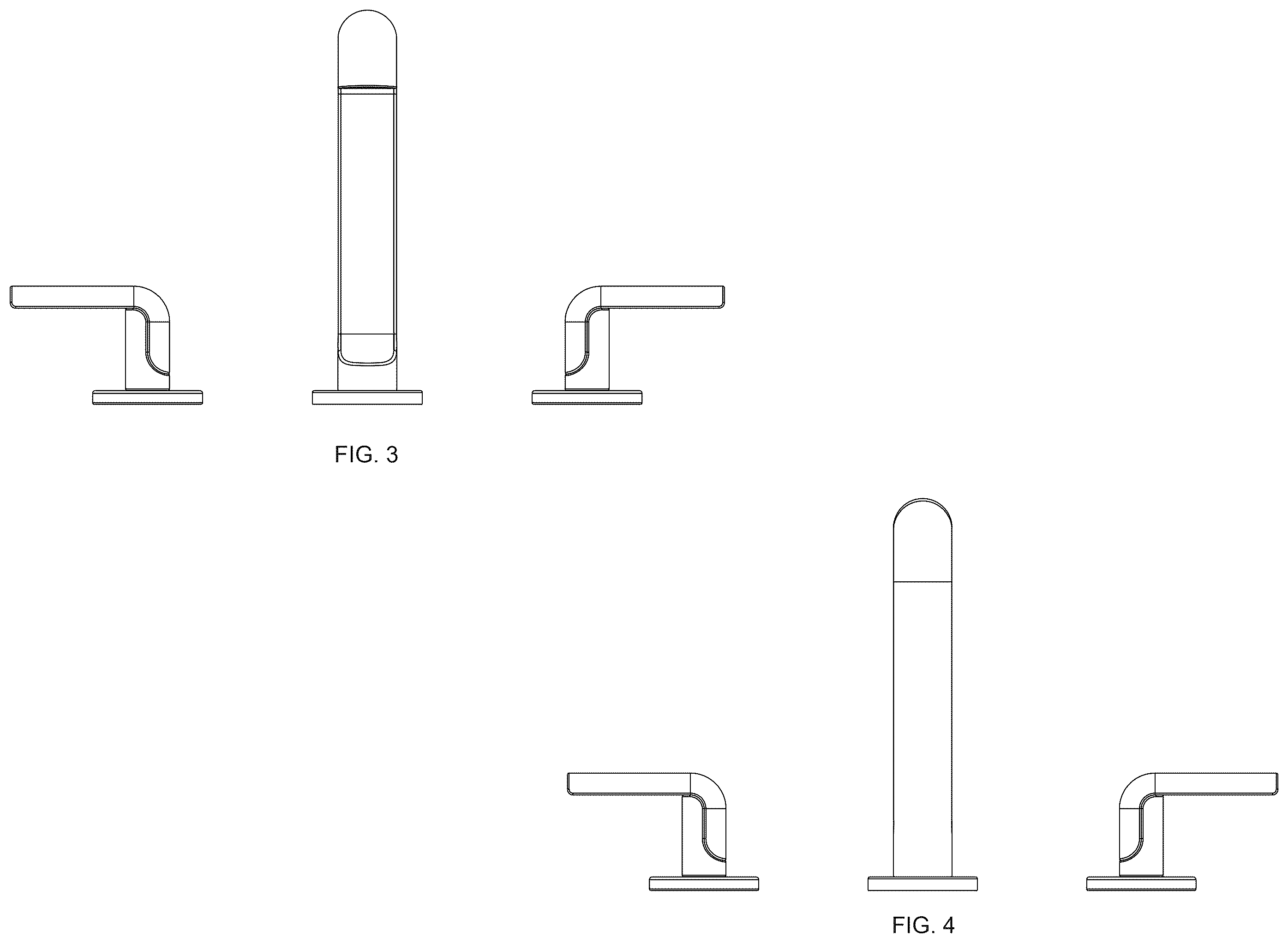 Patent USD1124253 Figure 2 – Faucet