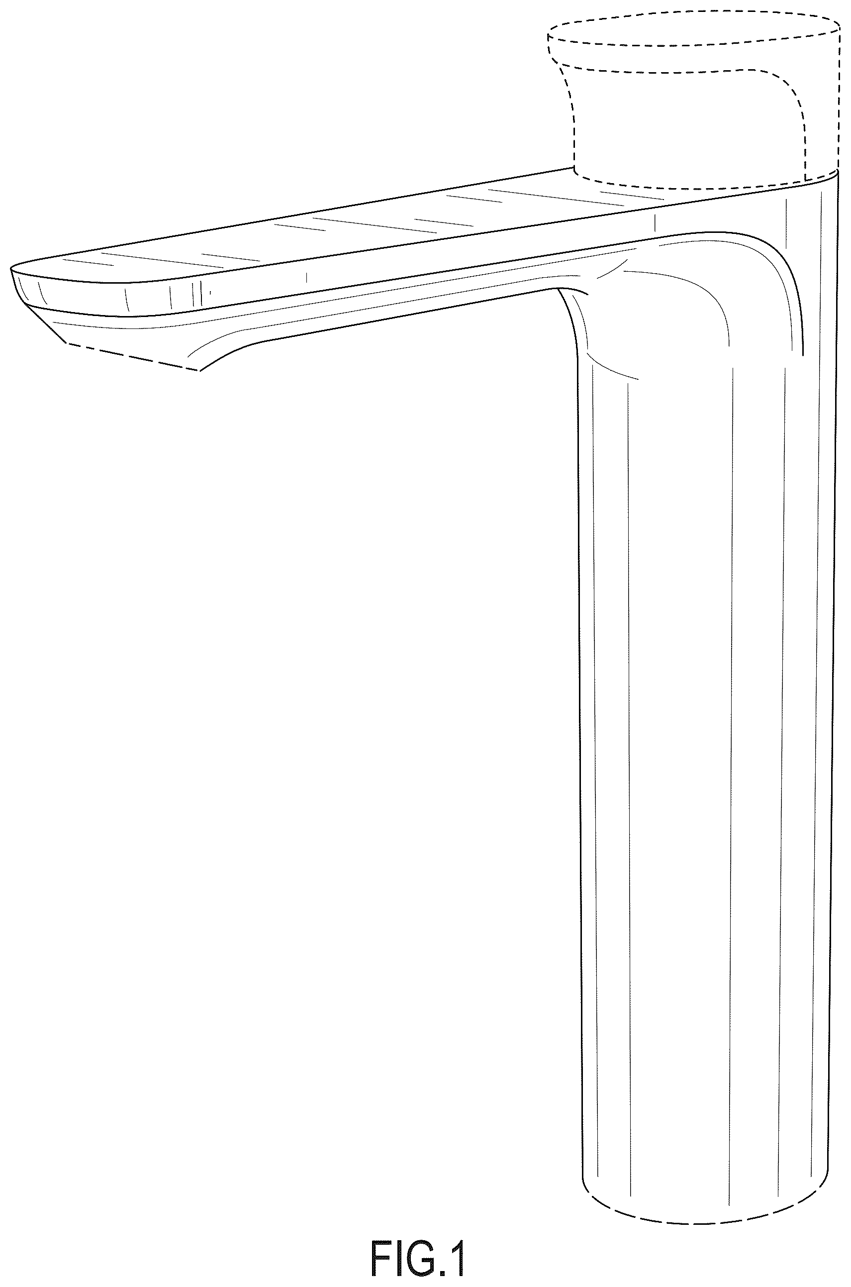 Patent USD1124254 Figure 1 – Faucet