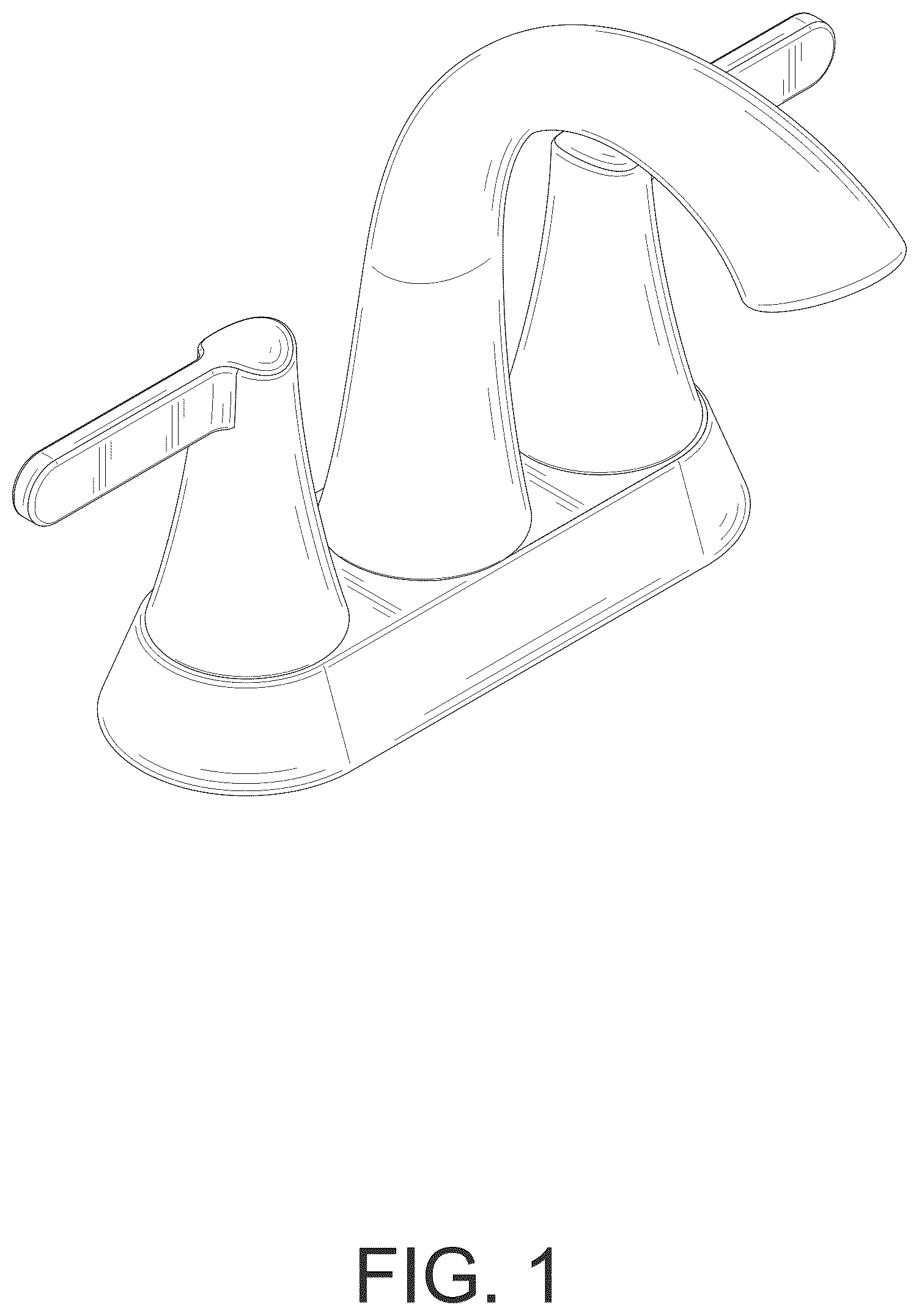 Patent USD1124255 Figure 1 – Basin faucet