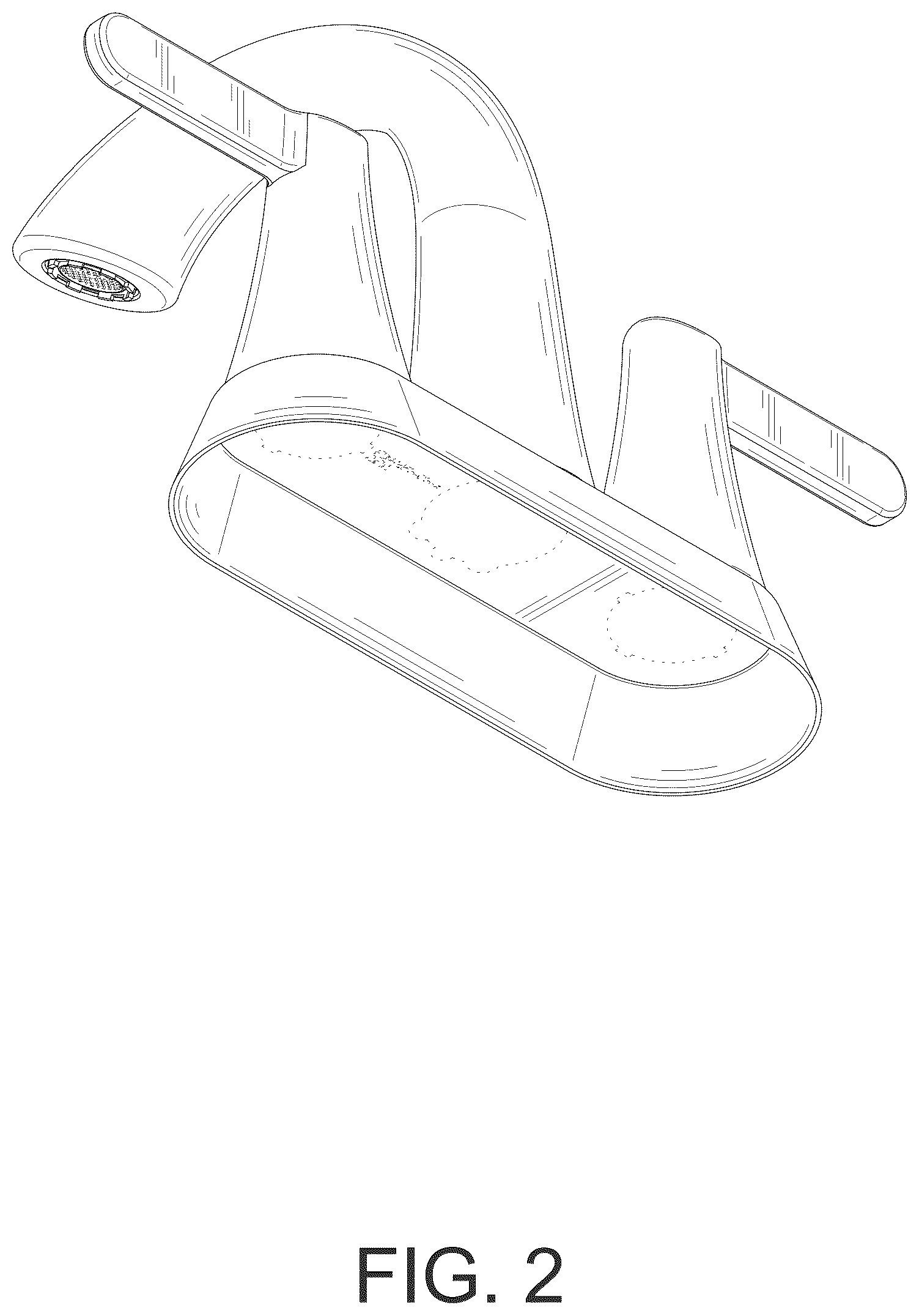 Patent USD1124255 Figure 2 – Basin faucet