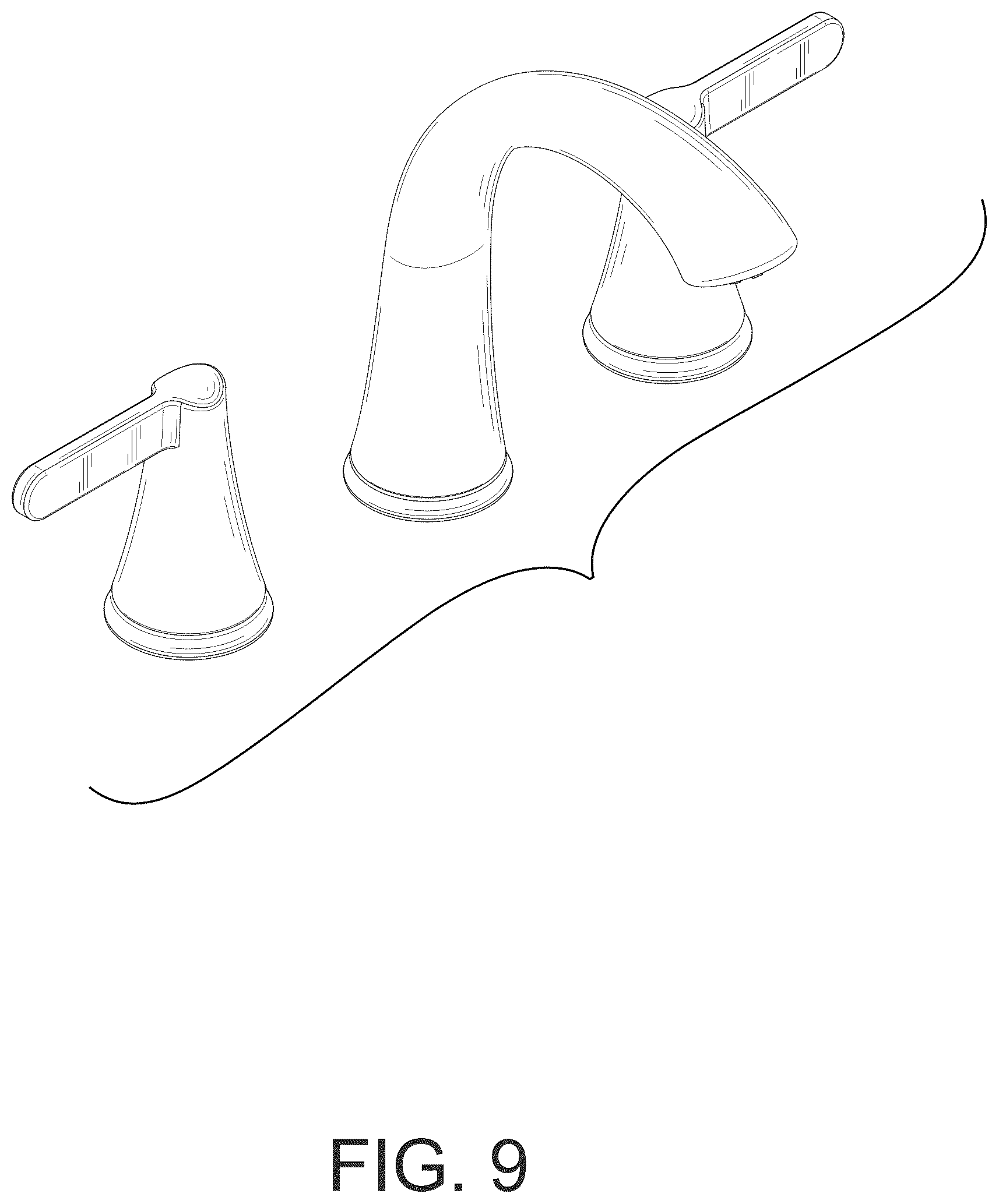 Patent USD1124255 Figure 9 – Basin faucet