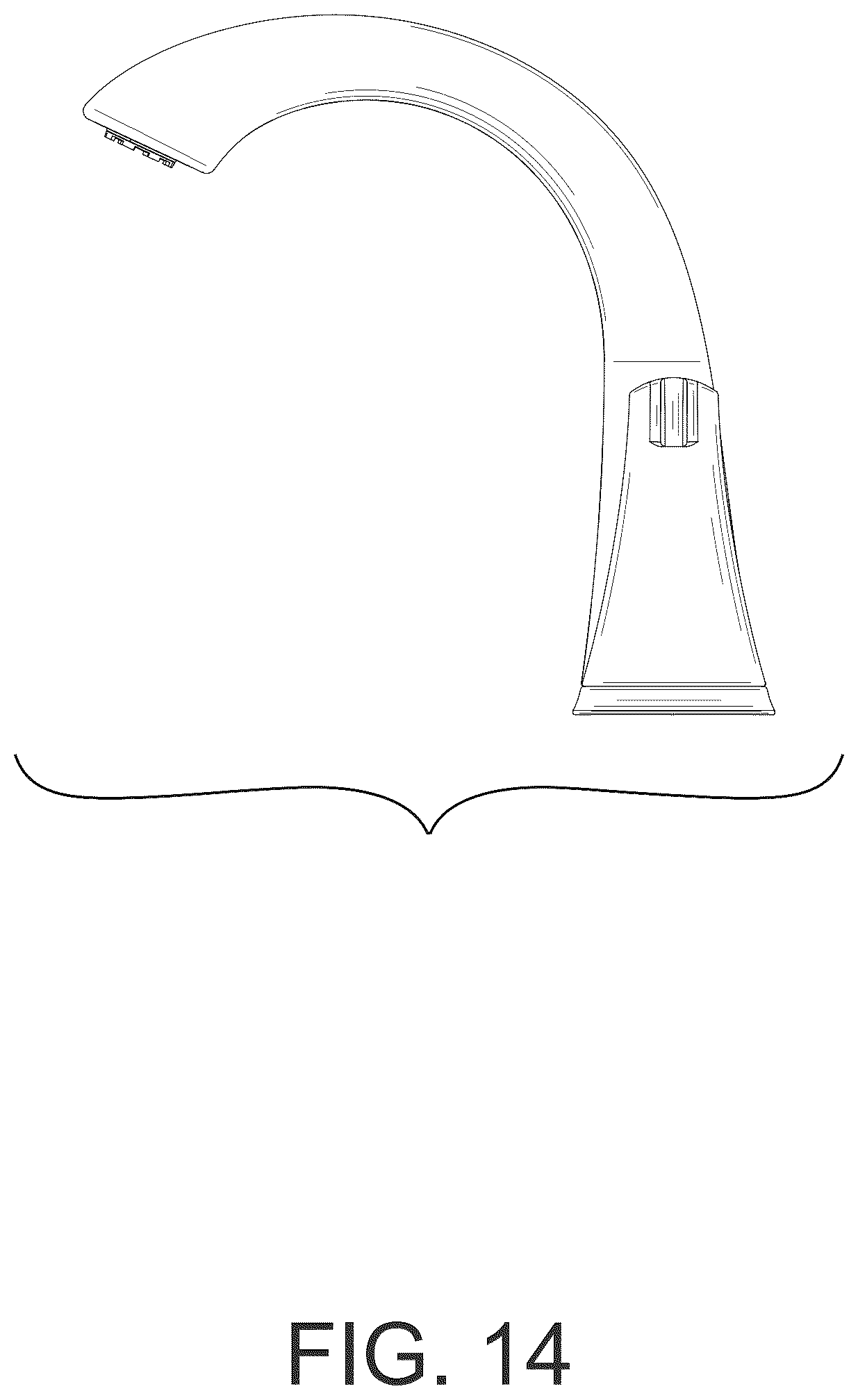 Patent USD1124255 Figure 14 – Basin faucet