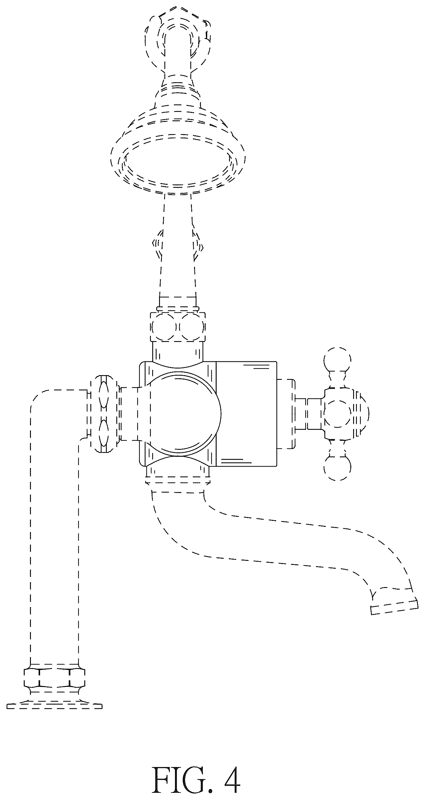 Patent USD1124257 Figure 4 – Part of a faucet