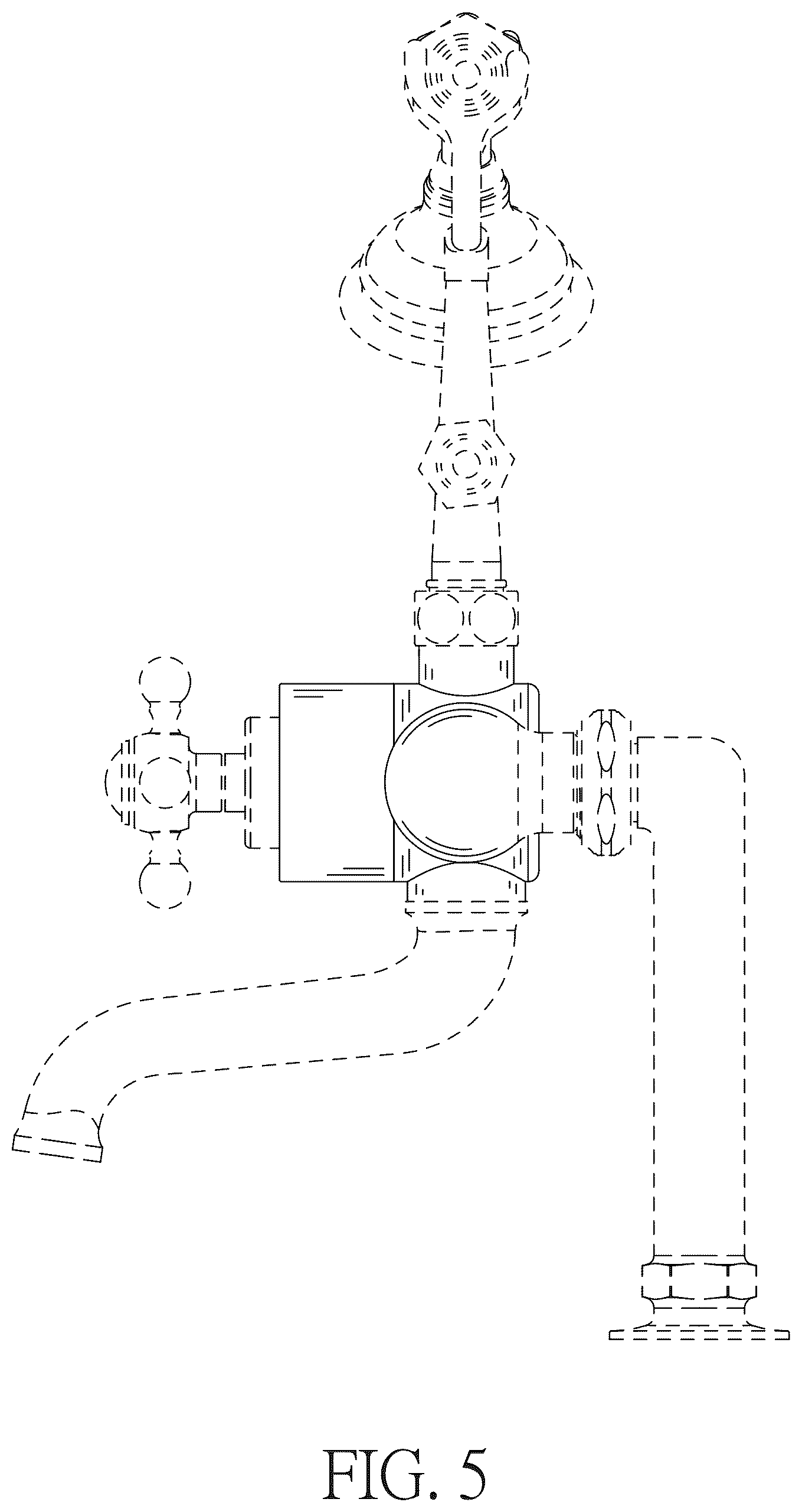 Patent USD1124257 Figure 5 – Part of a faucet