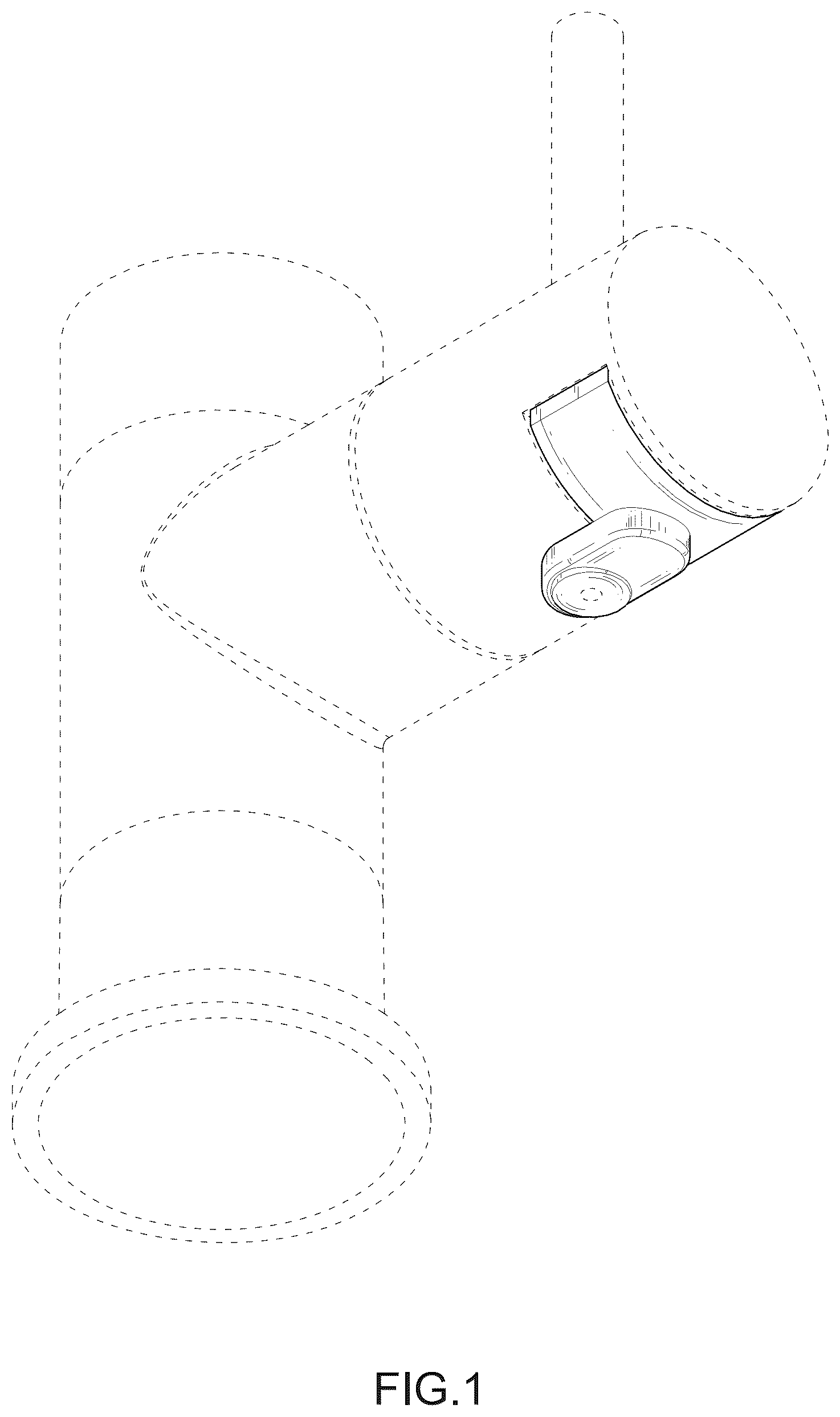 Patent USD1124261 Figure 1 – Faucet handle