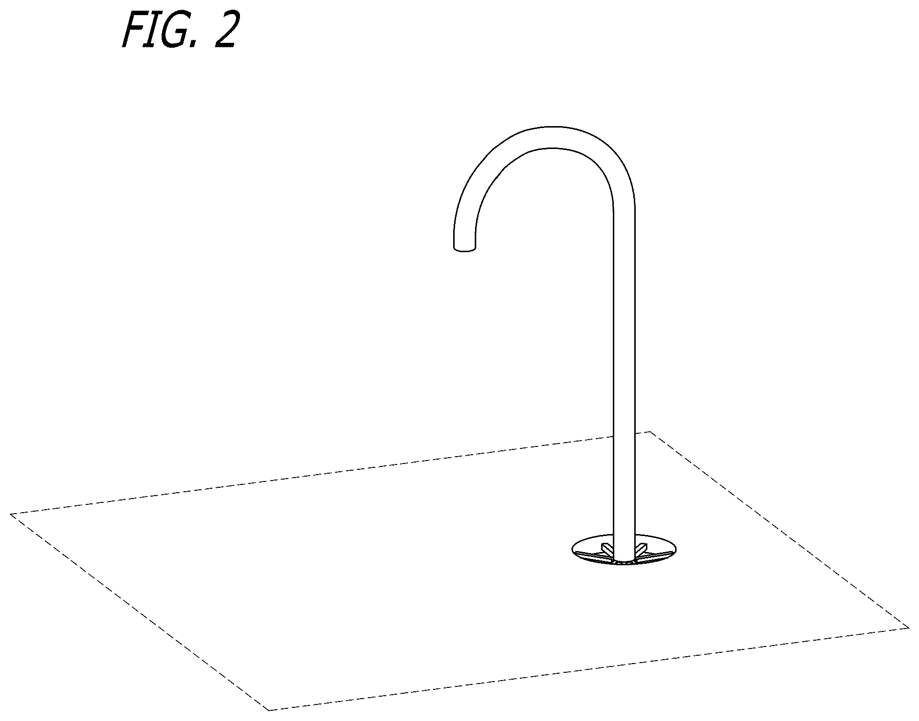 Patent USD1124264 Figure 2 – Combined waterspout and waste outlet