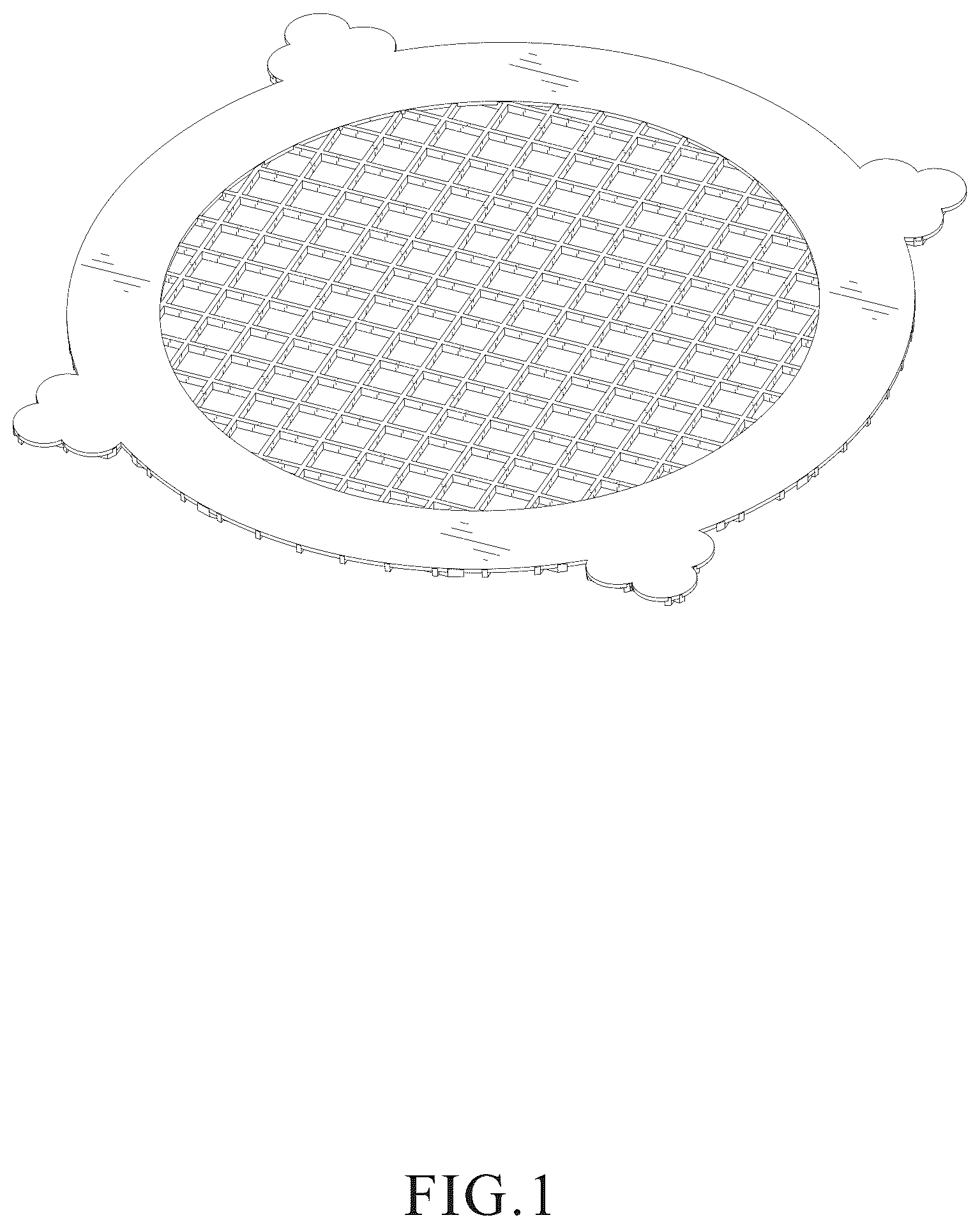 Patent USD1124266 Figure 1 – Shower drain hair catcher mesh stickers