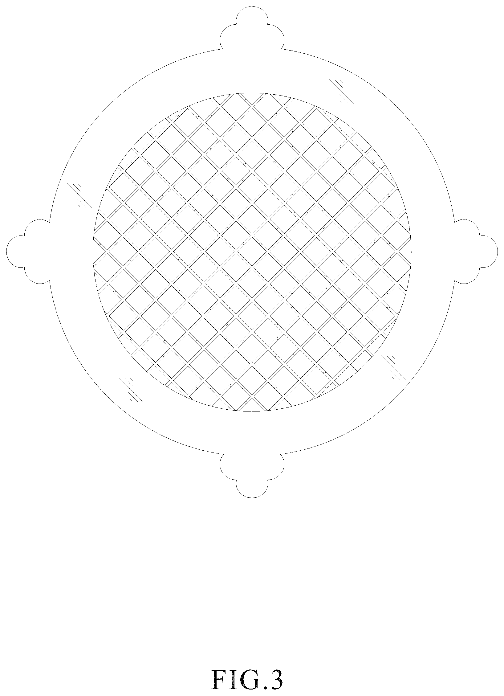 Patent USD1124266 Figure 3 – Shower drain hair catcher mesh stickers