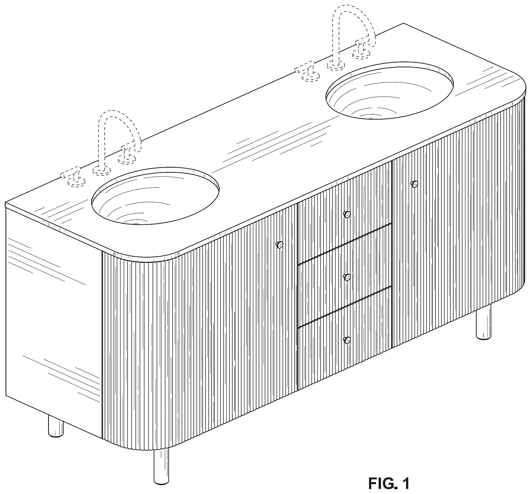 Patent USD1124275 Figure 1 – Vanity
