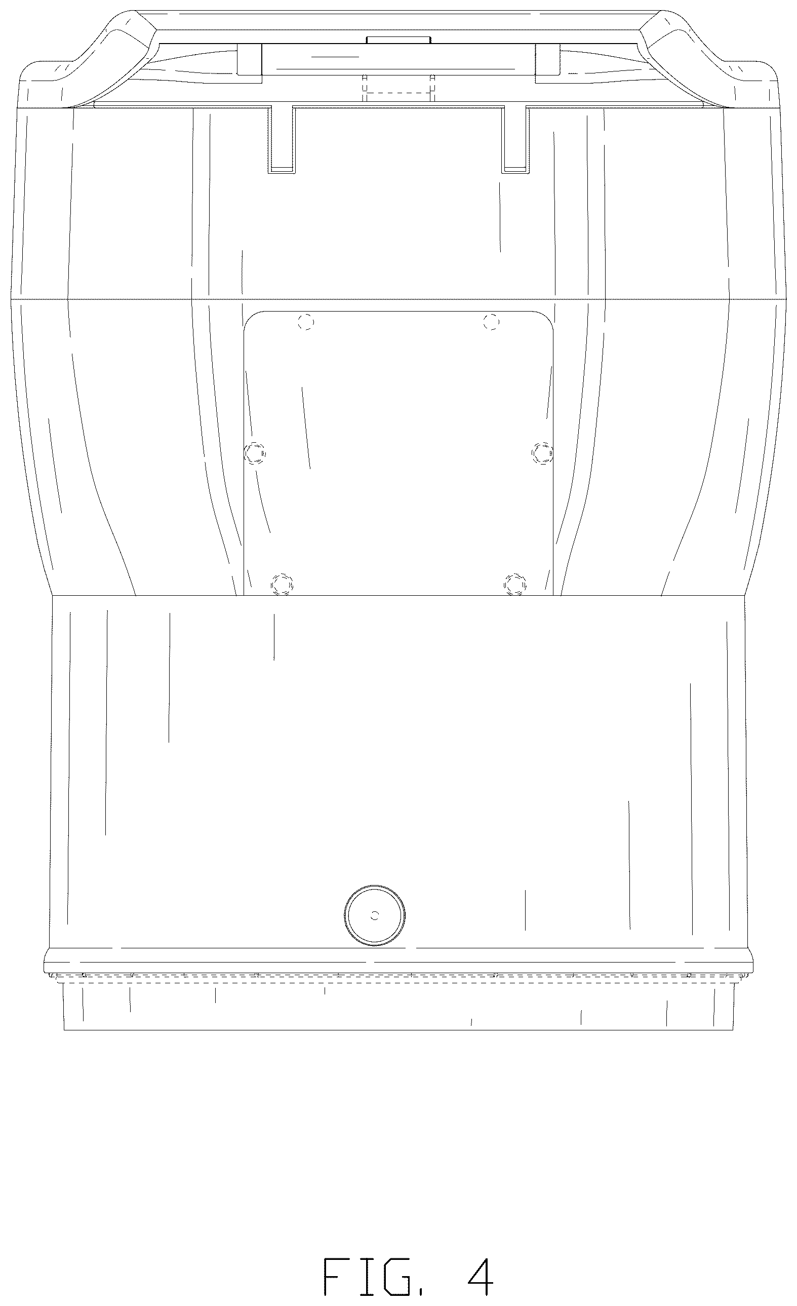 Patent USD1124276 Figure 4 – Portable toilet