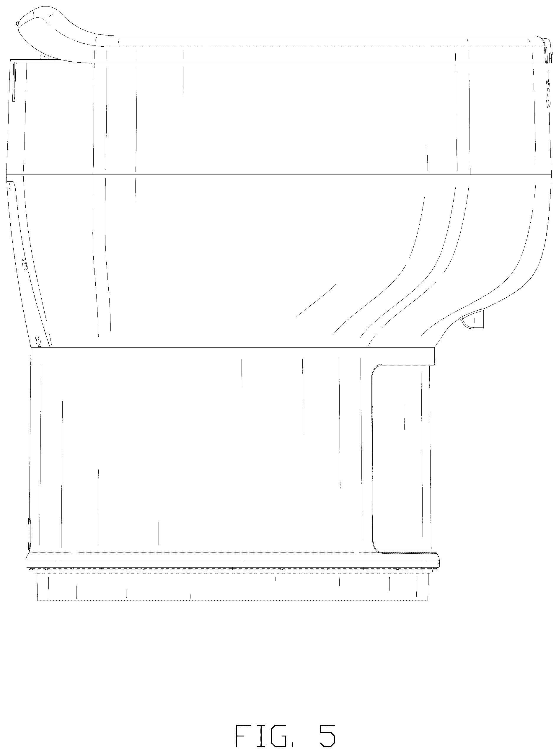 Patent USD1124276 Figure 5 – Portable toilet