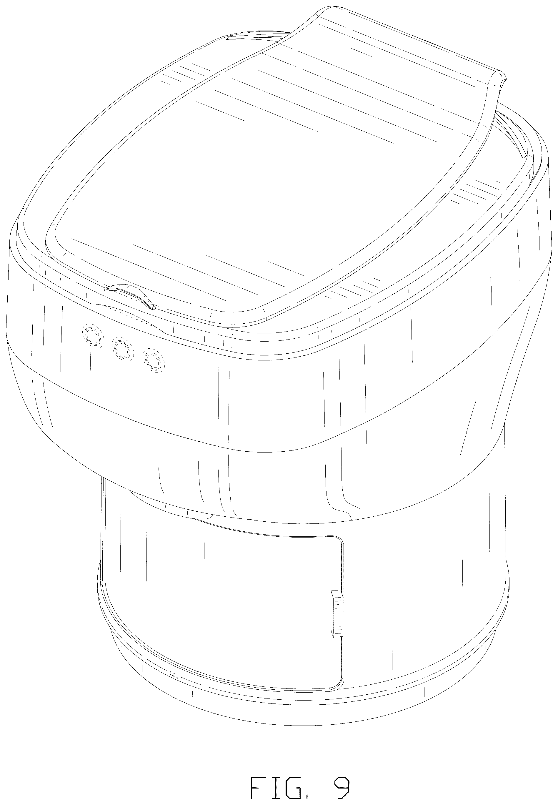 Patent USD1124276 Figure 9 – Portable toilet