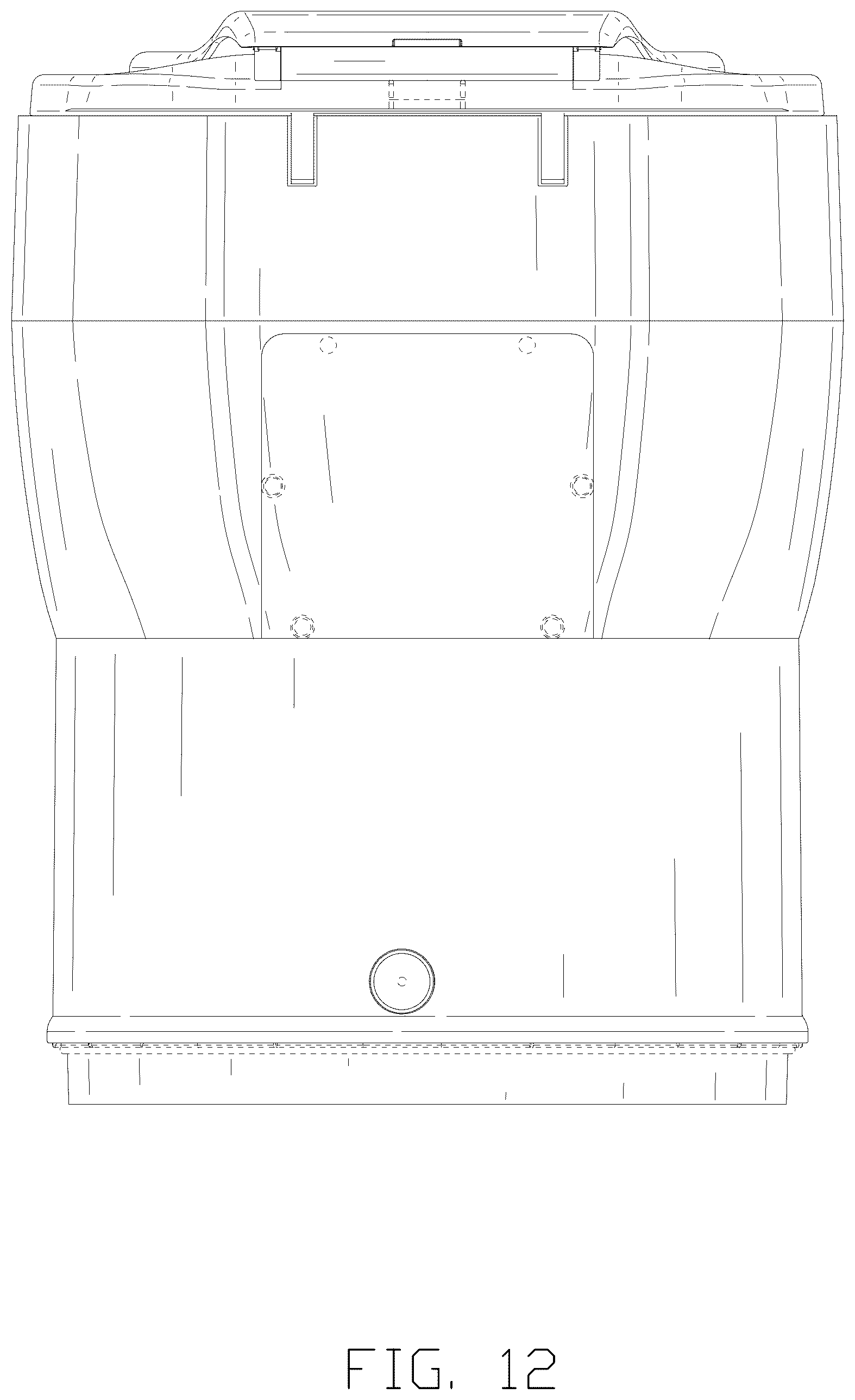 Patent USD1124276 Figure 12 – Portable toilet