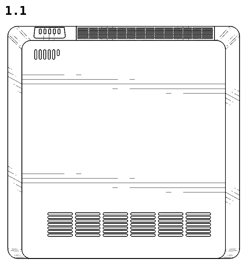 Patent USD1124279 Figure 1 – Heating equipment