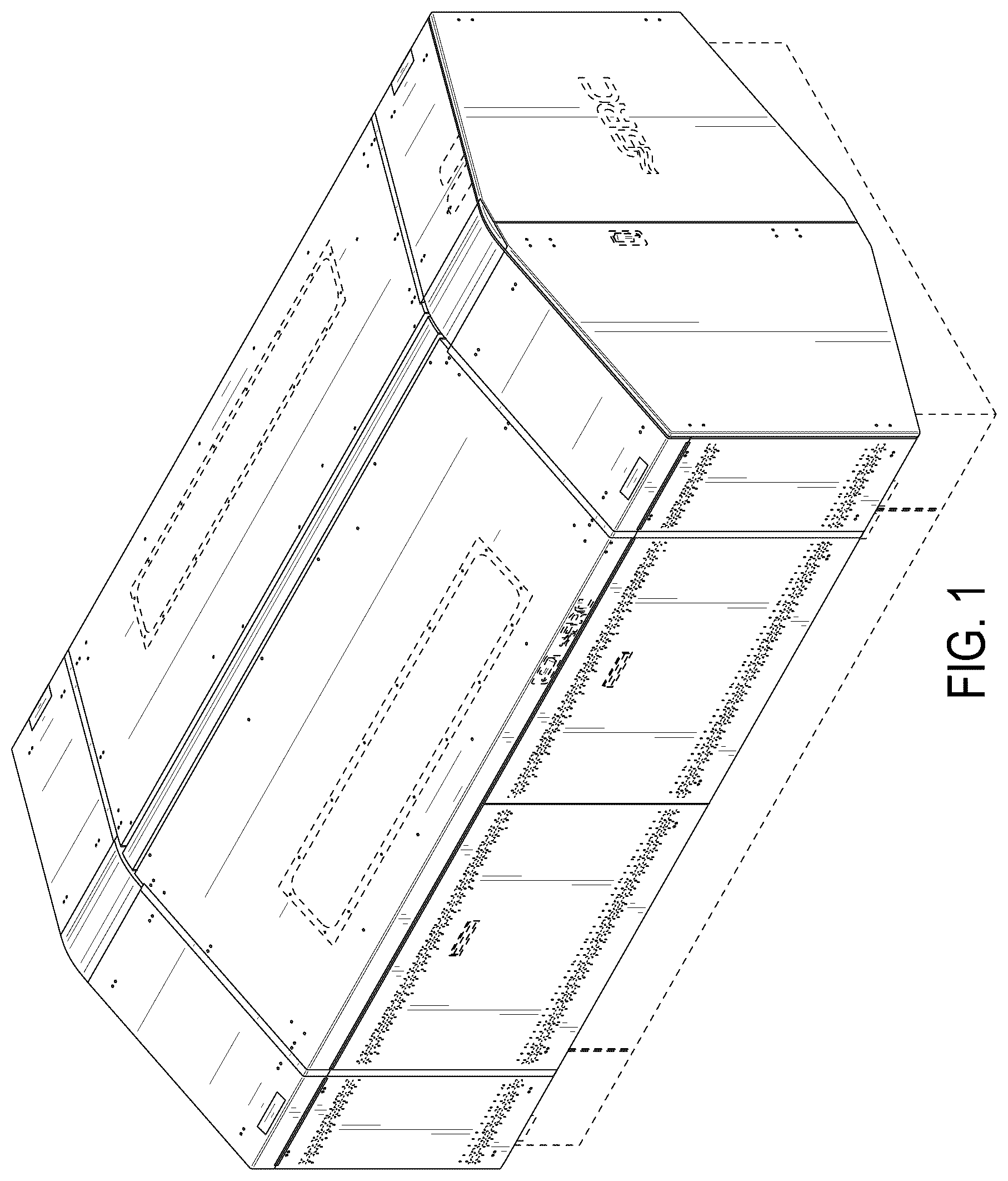 Patent USD1124280 Figure 1 – Cooling system enclosure
