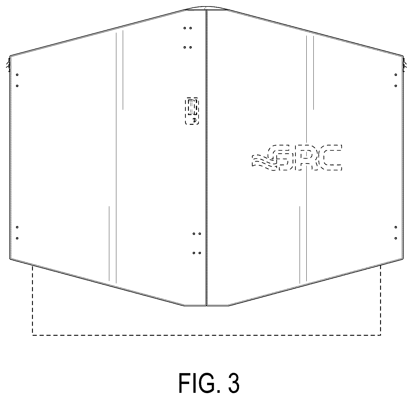 Patent USD1124280 Figure 3 – Cooling system enclosure