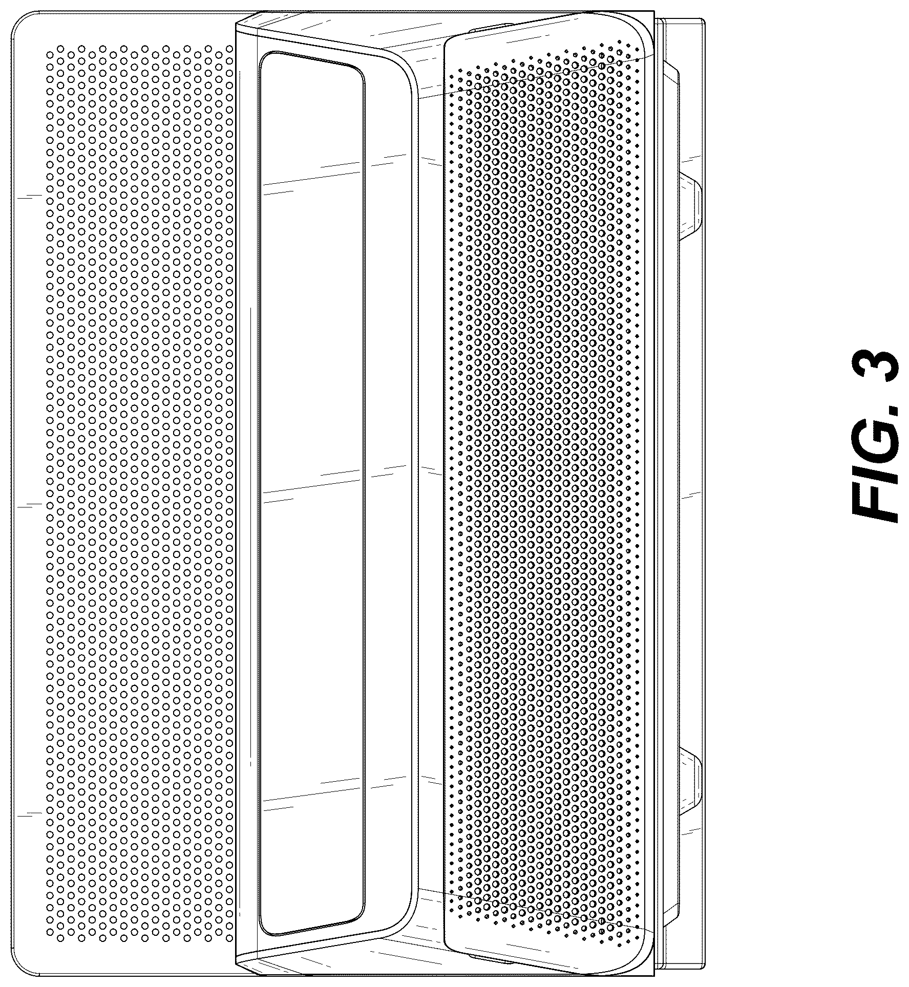 Patent USD1124283 Figure 3 – Window air conditioner