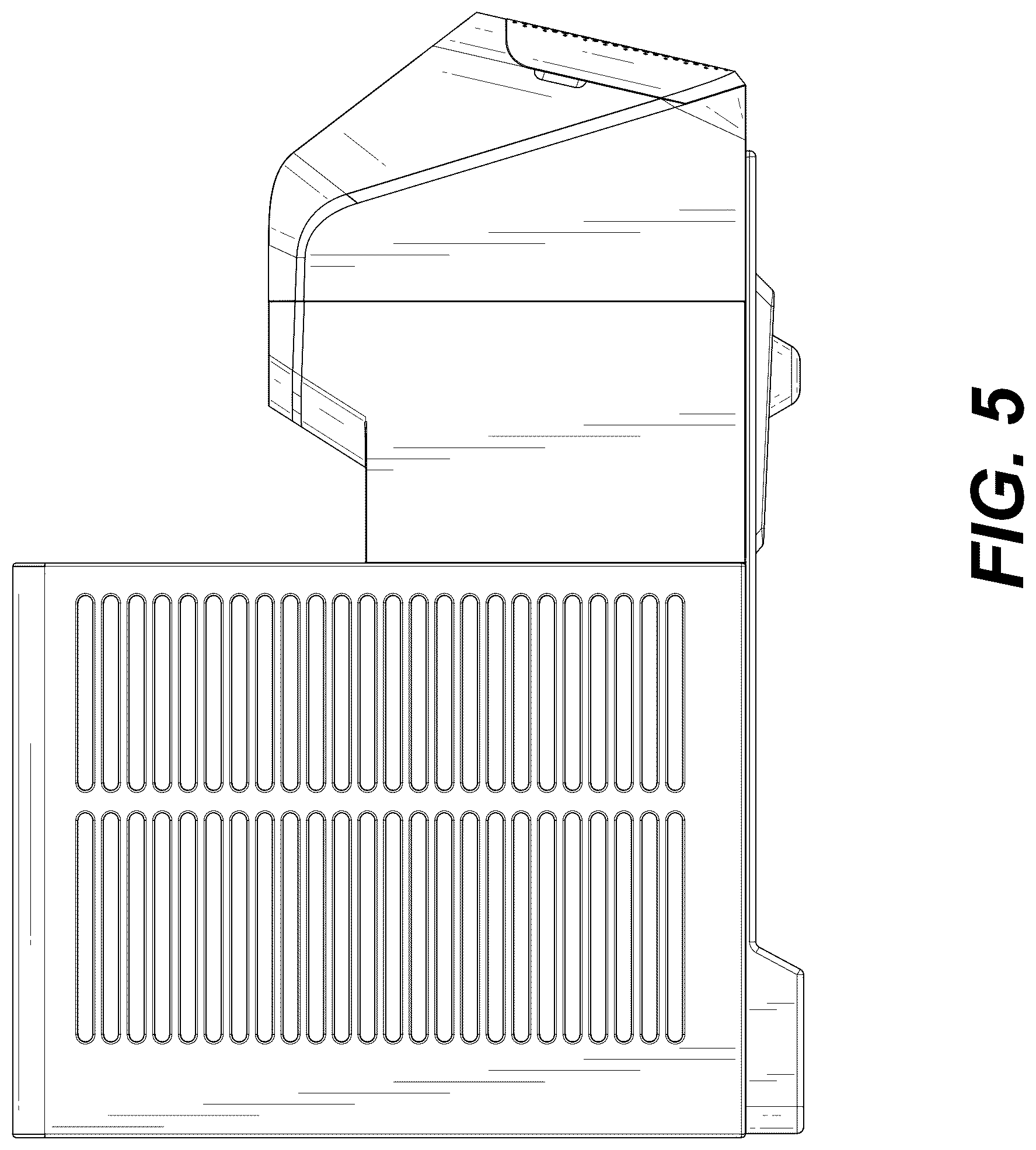 Patent USD1124283 Figure 5 – Window air conditioner