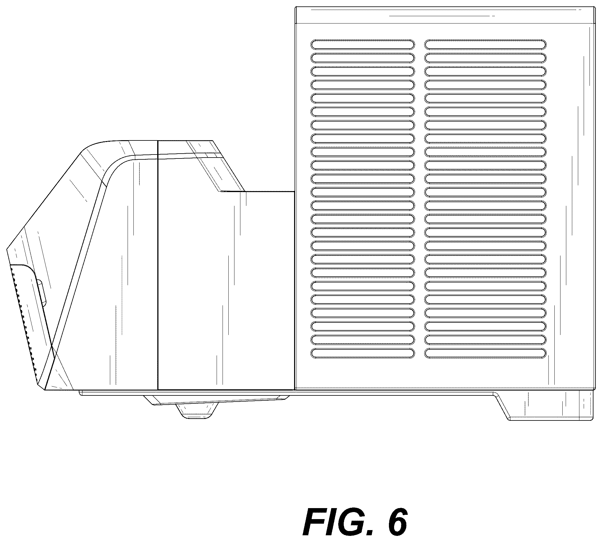 Patent USD1124283 Figure 6 – Window air conditioner