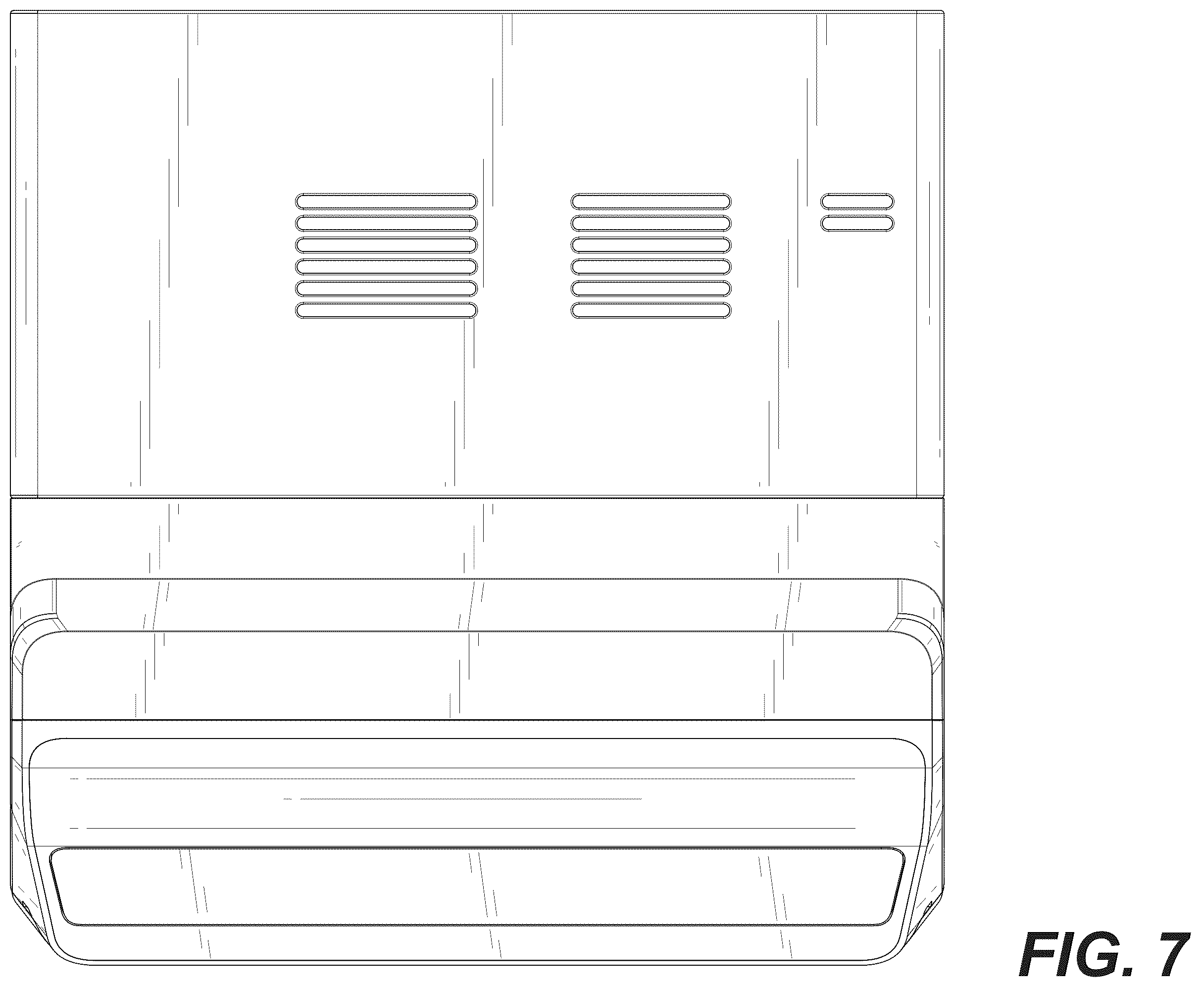 Patent USD1124283 Figure 7 – Window air conditioner
