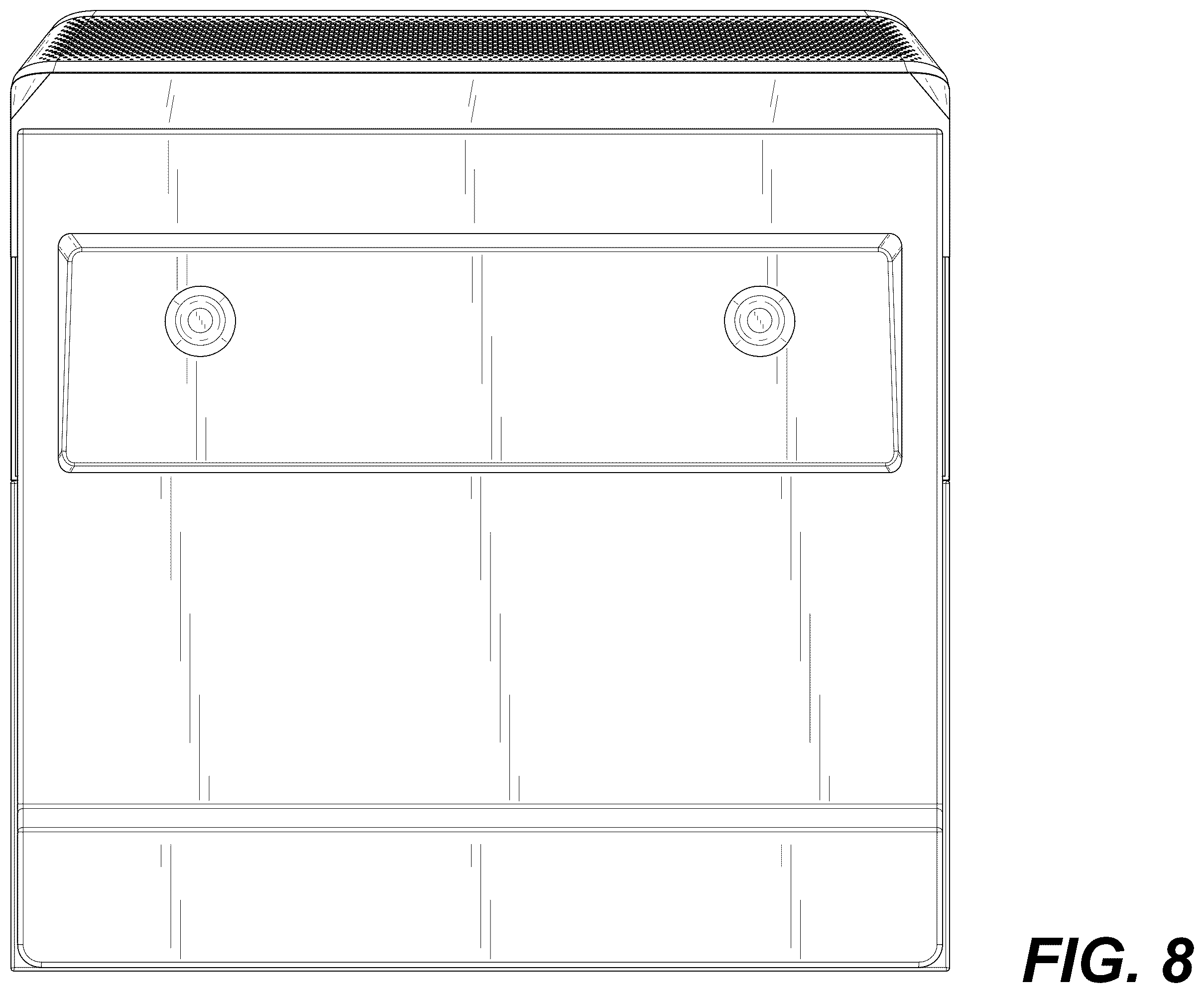 Patent USD1124283 Figure 8 – Window air conditioner