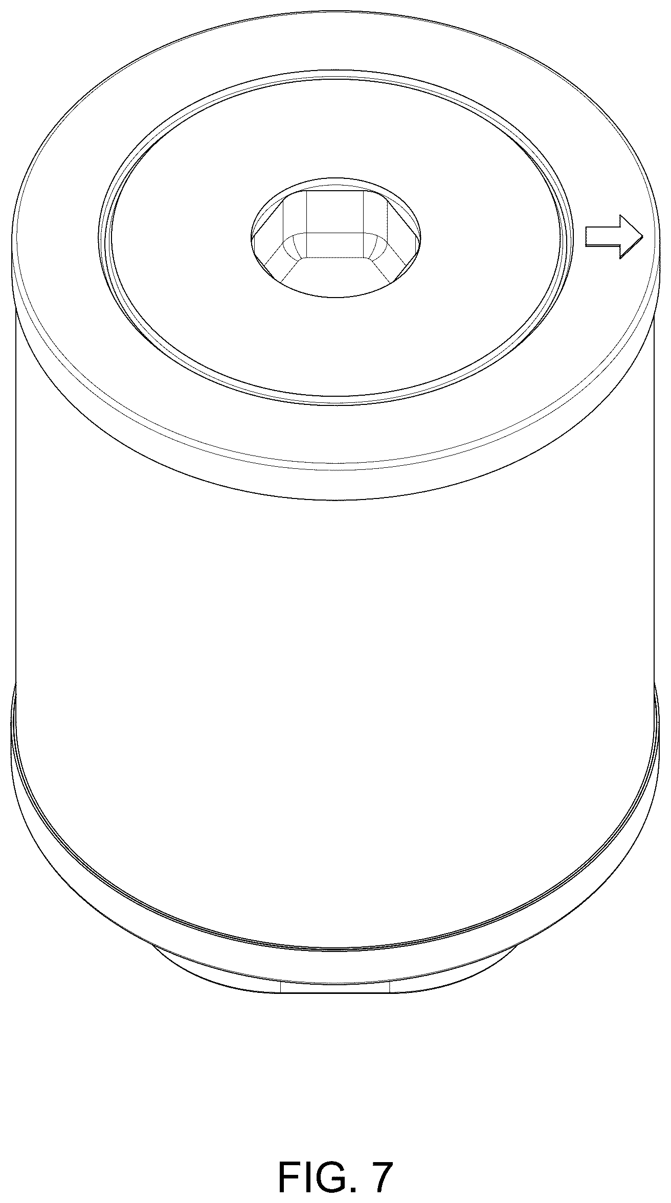 Patent USD1124288 Figure 7 – Filter element