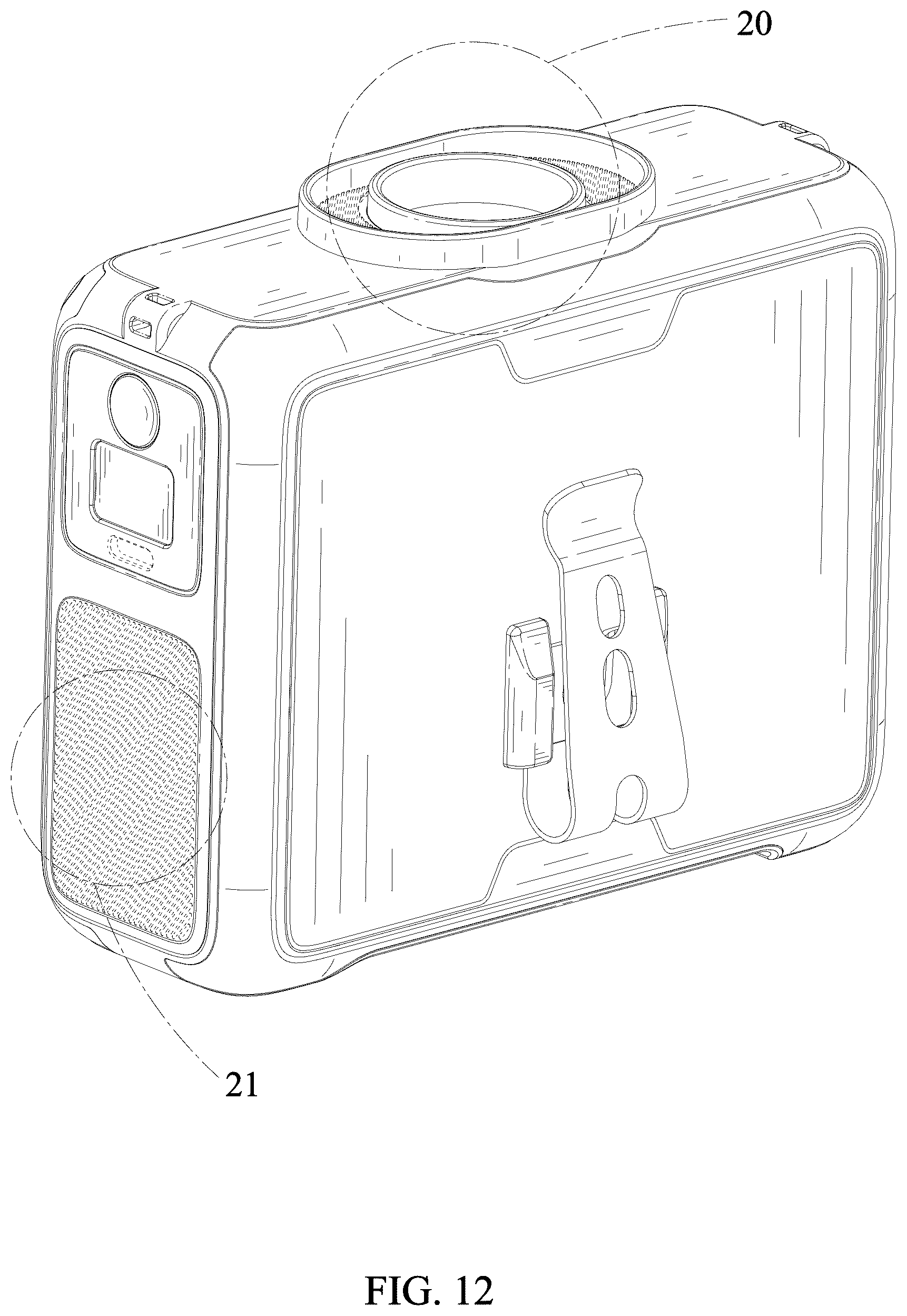 Patent USD1124292 Figure 12 – Waist fan
