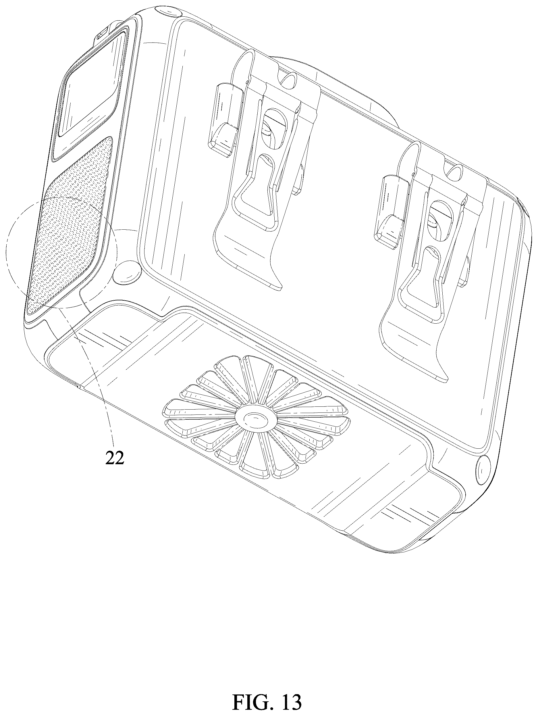 Patent USD1124292 Figure 13 – Waist fan