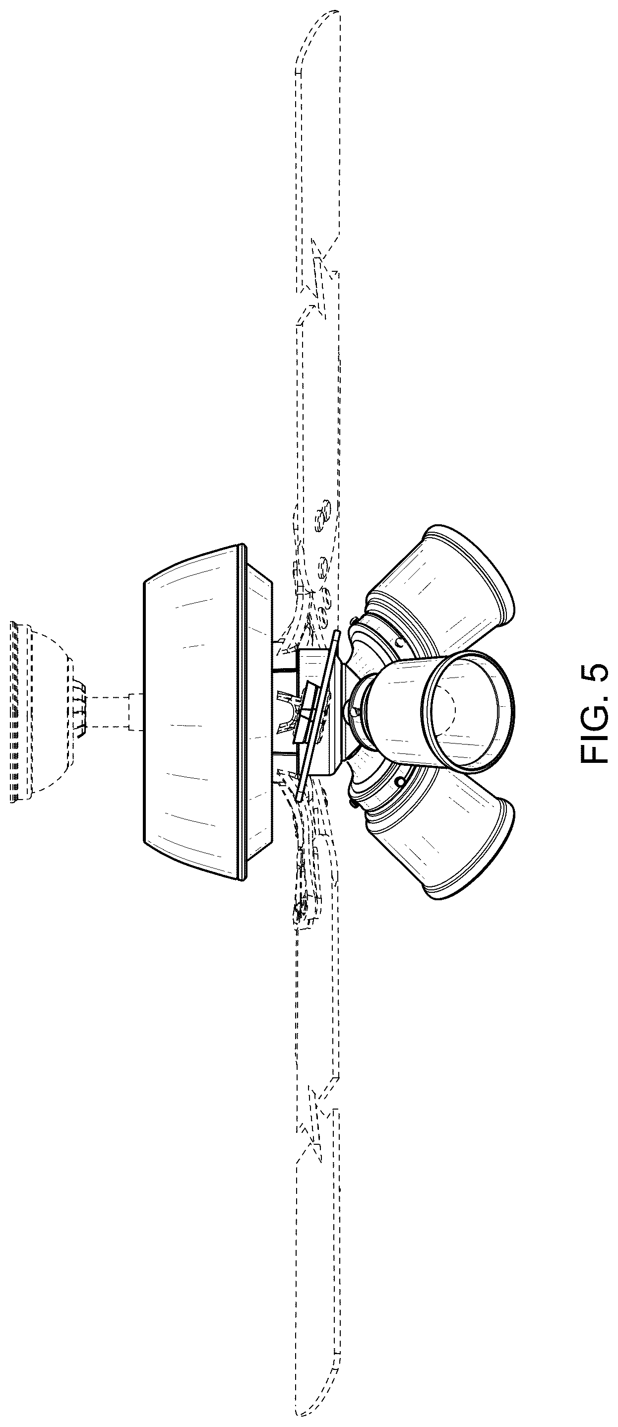 Patent USD1124294 Figure 5 – Ceiling fan