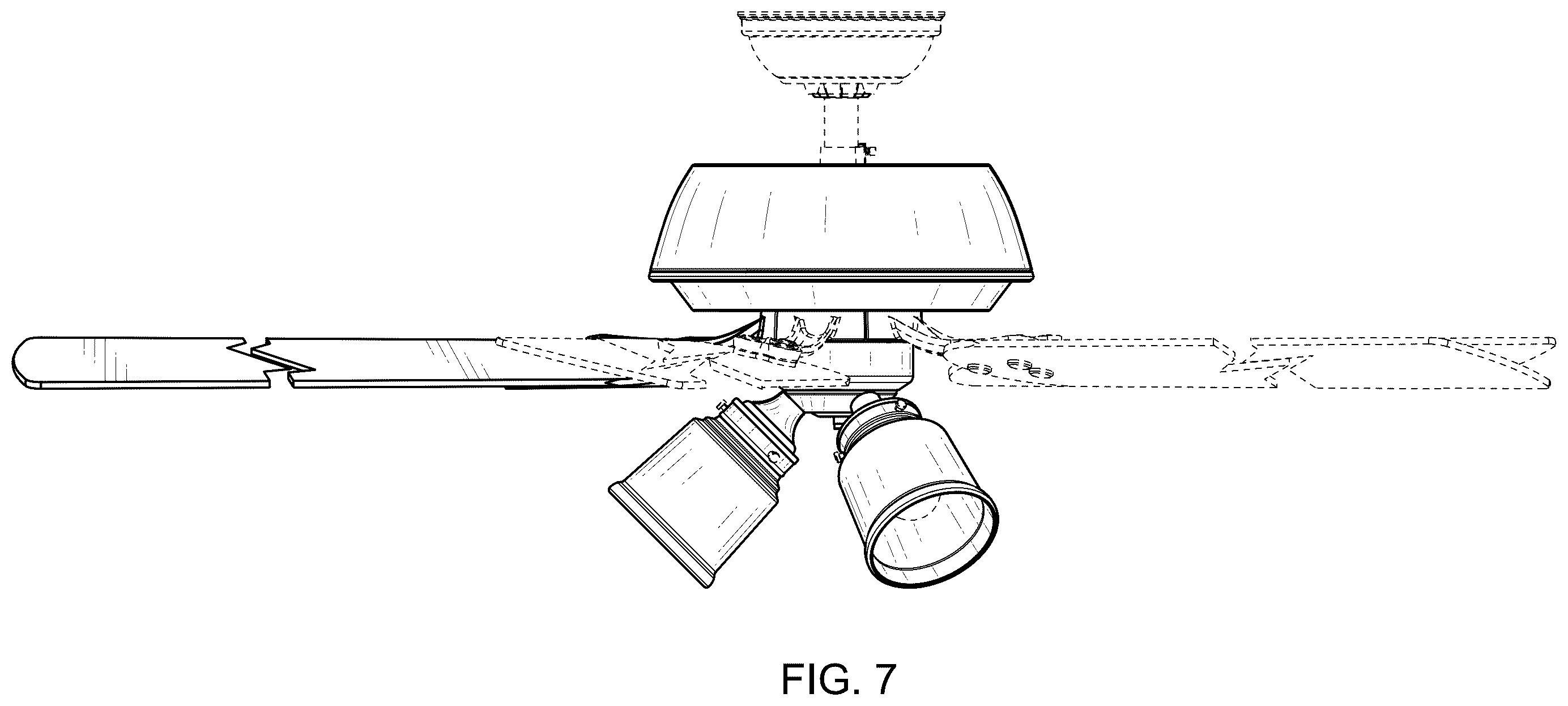 Patent USD1124294 Figure 7 – Ceiling fan