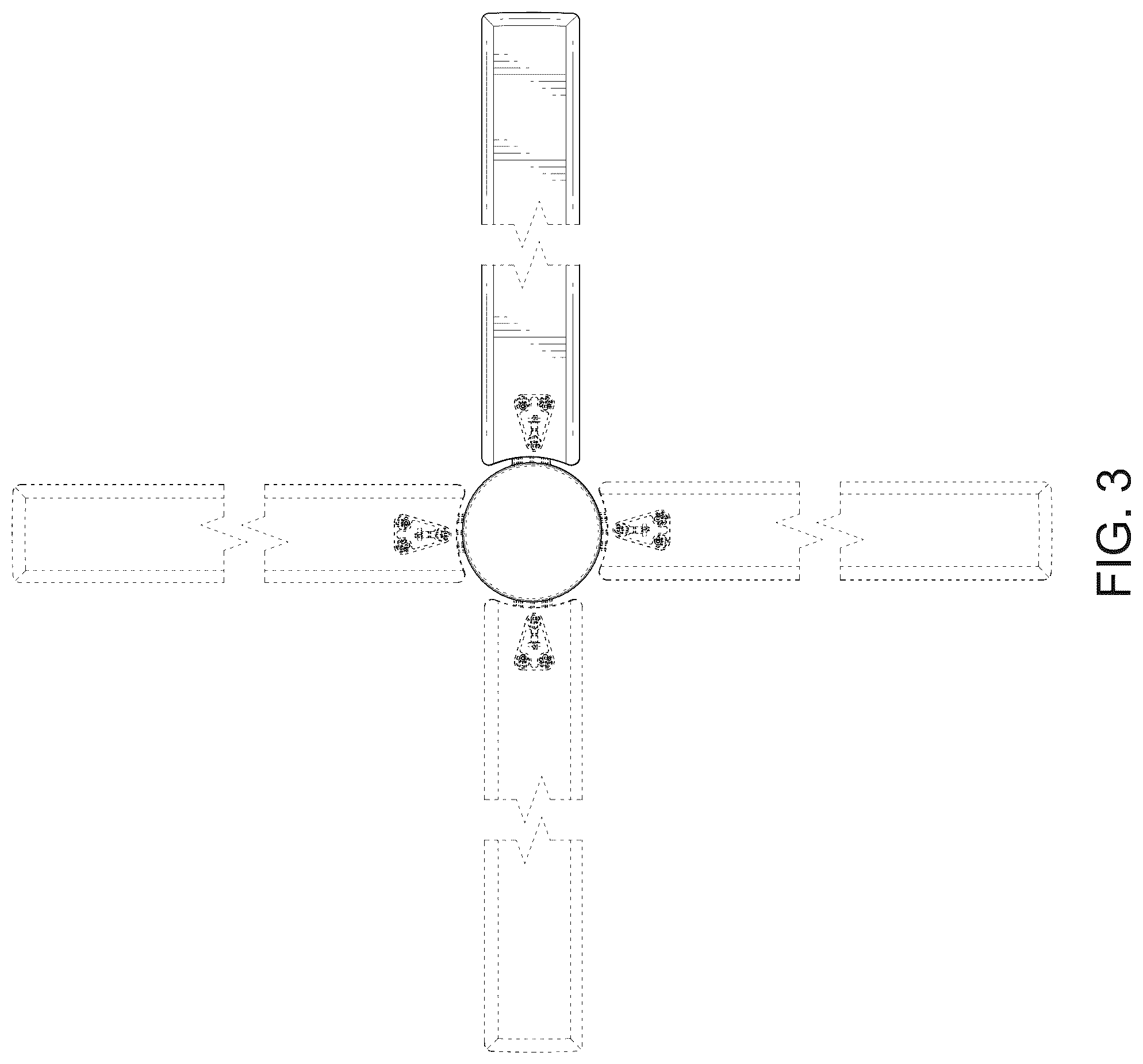 Patent USD1124295 Figure 3 – Ceiling fan