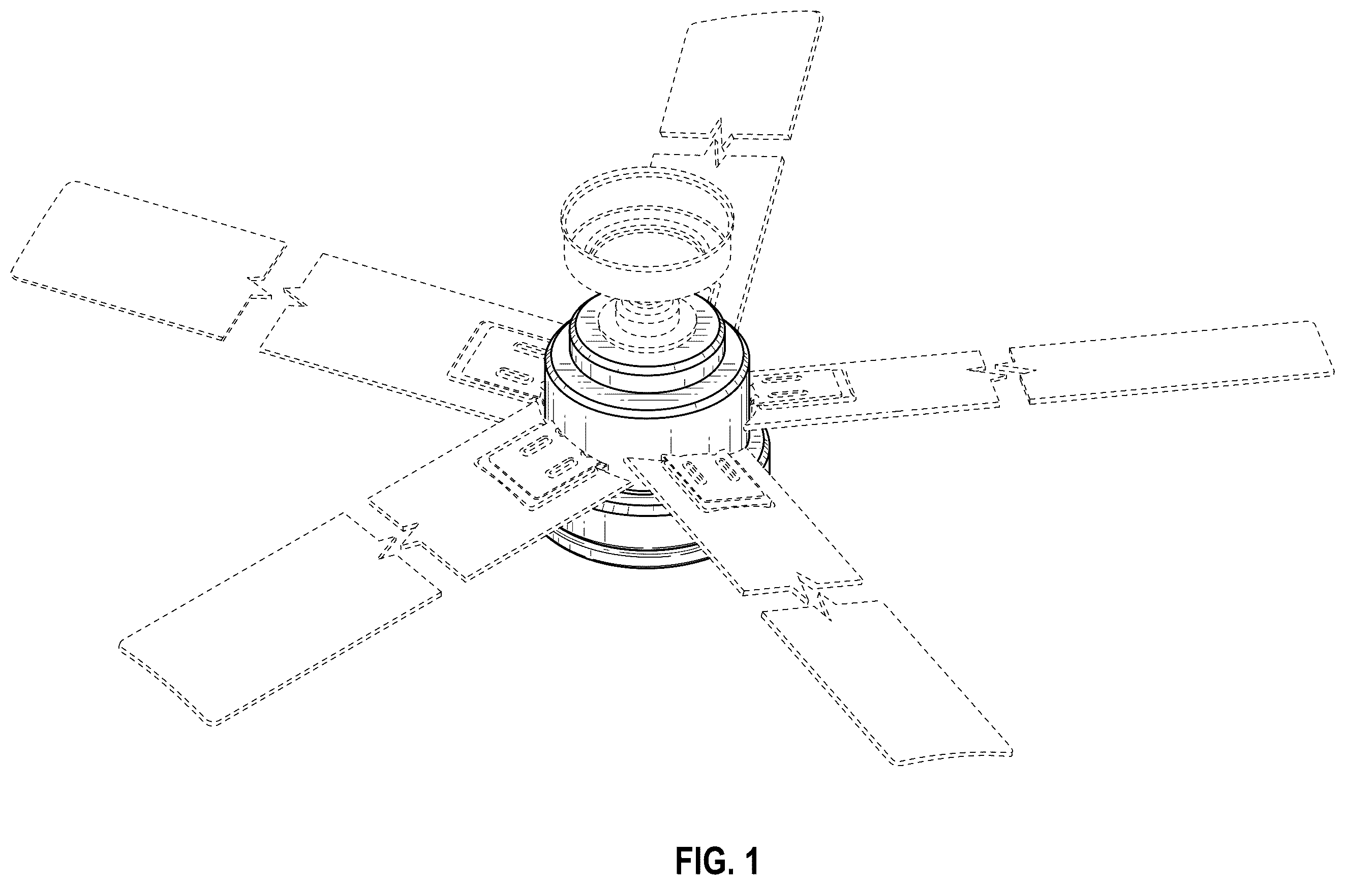 Patent USD1124296 — Ceiling fan — Figure 1