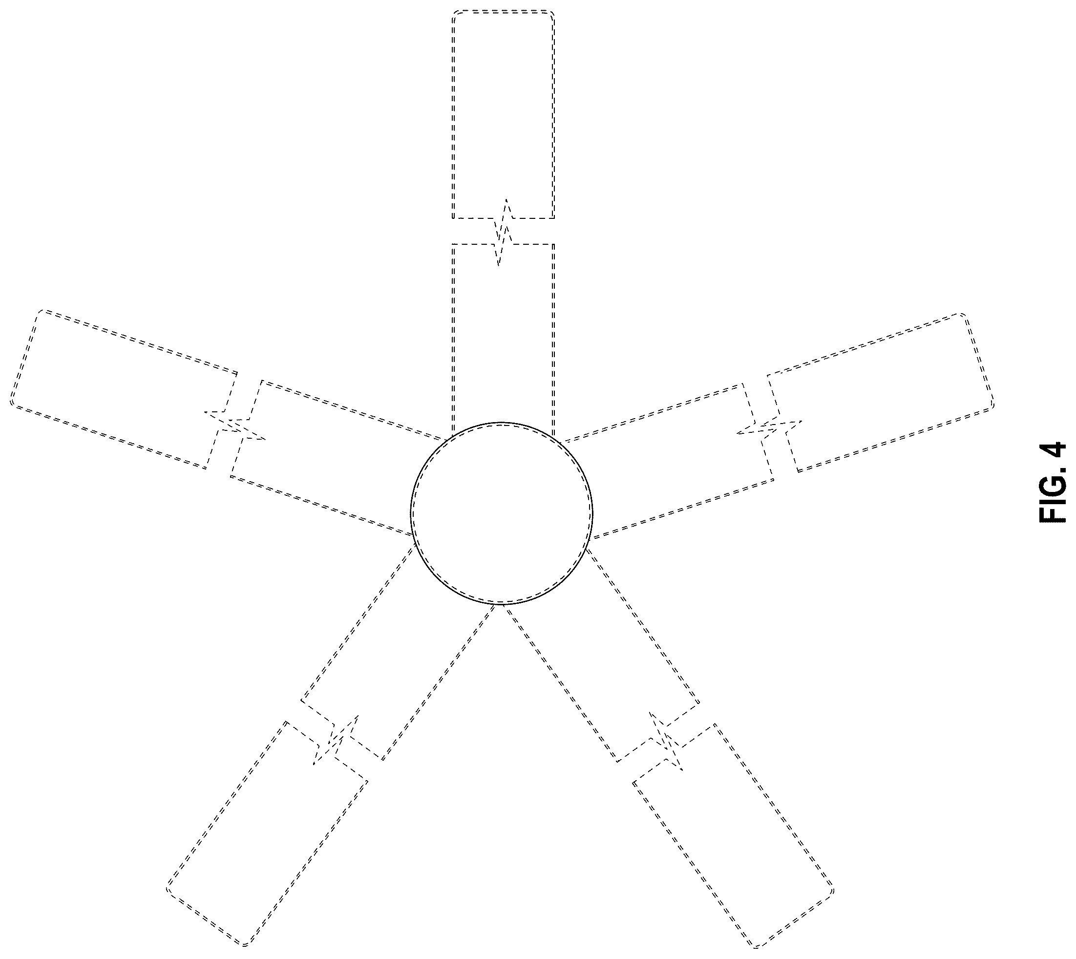 Patent USD1124296 Figure 4 – Ceiling fan