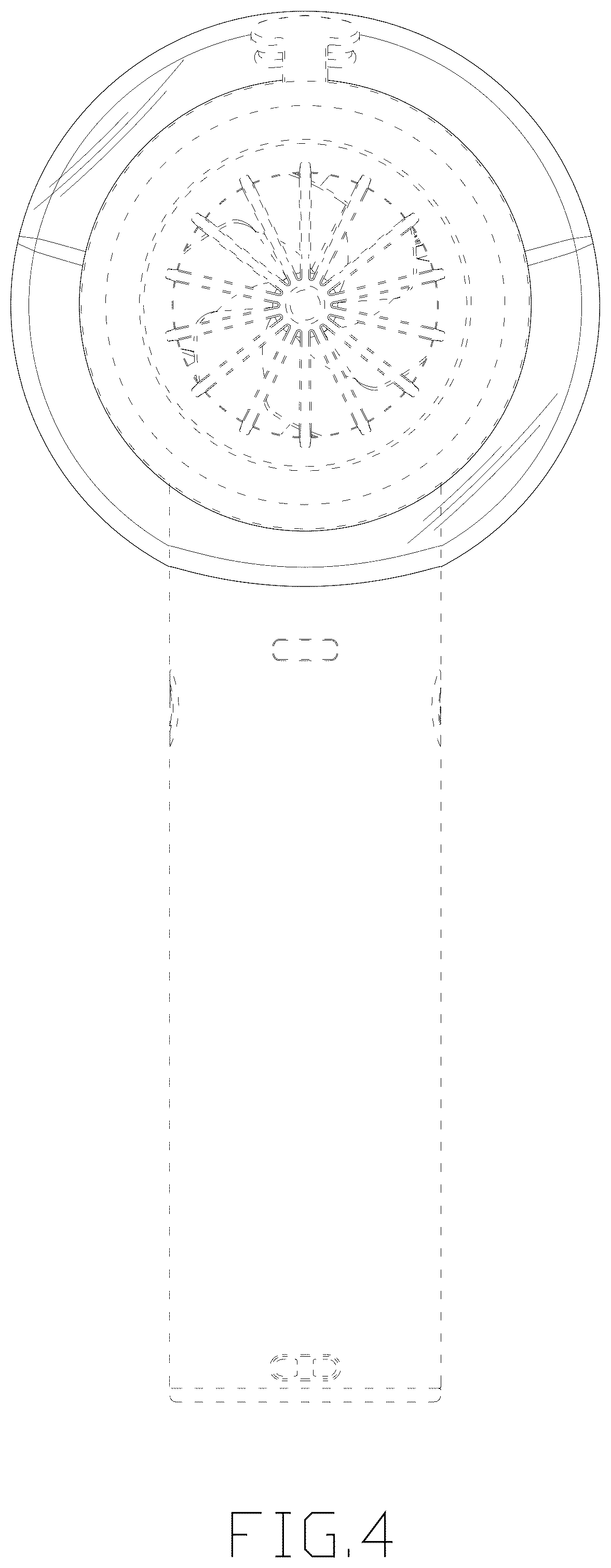 Patent USD1124297 Figure 4 – Handheld fan
