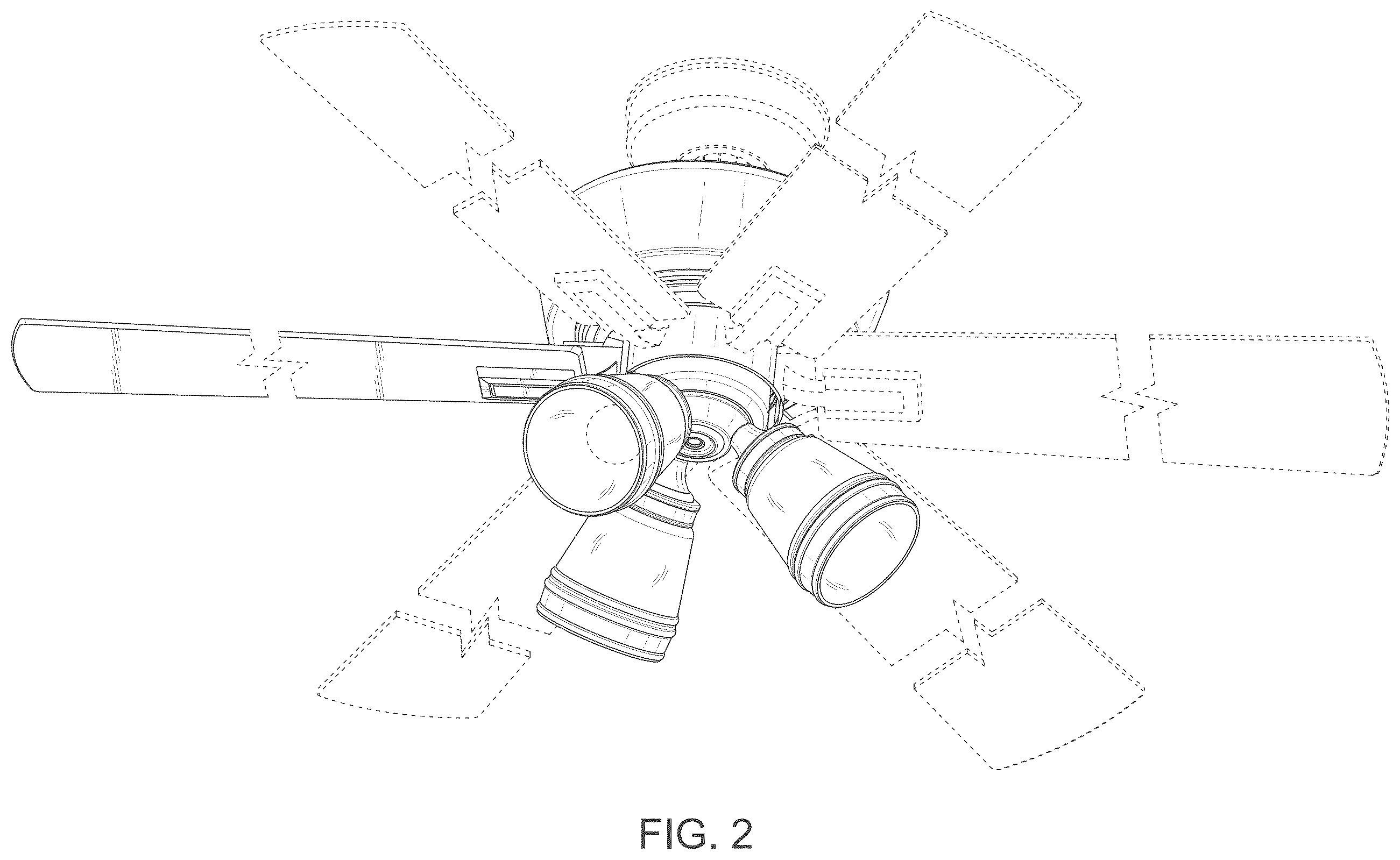 Patent USD1124298 Figure 2 – Ceiling fan