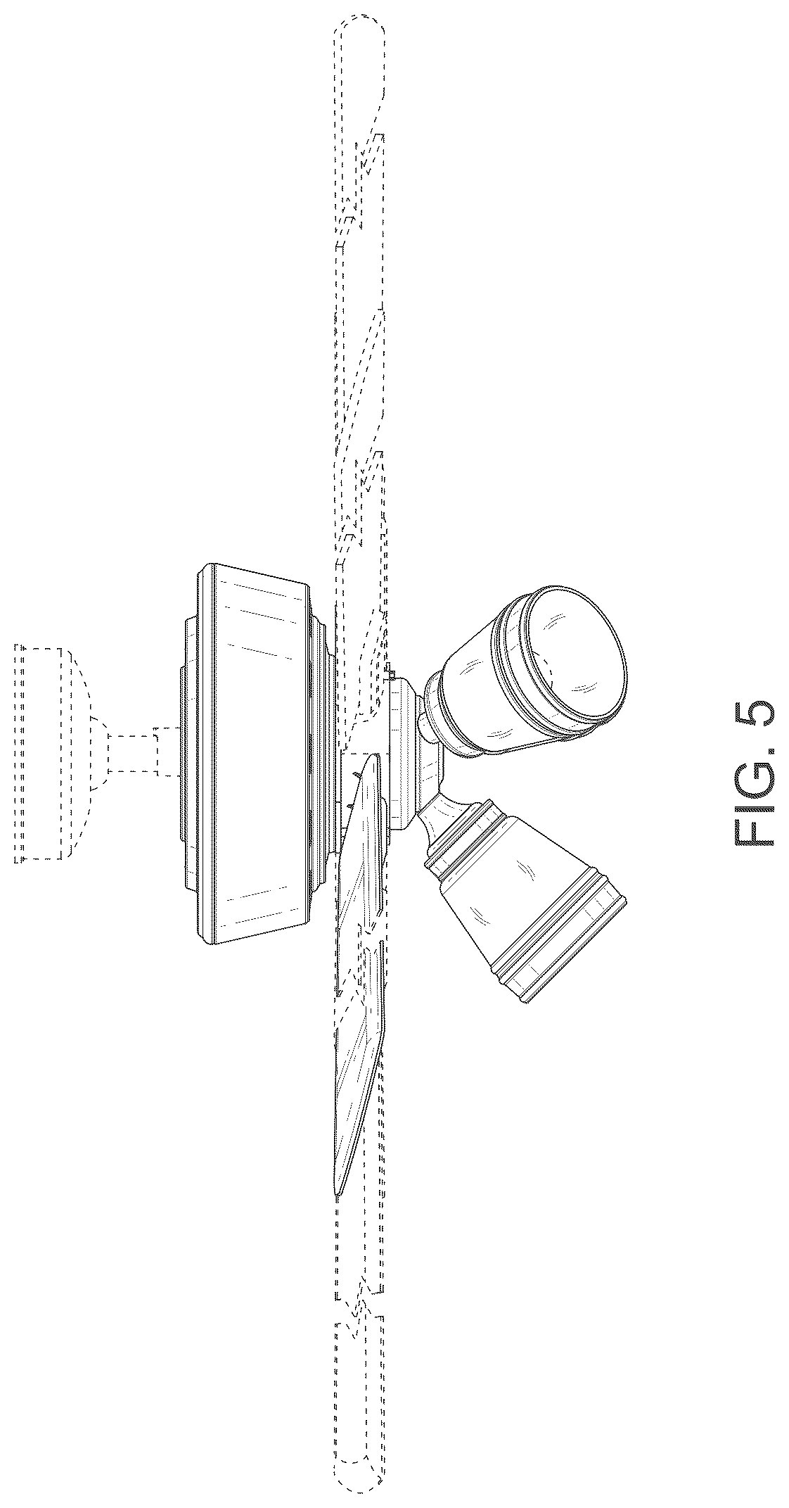Patent USD1124298 Figure 5 – Ceiling fan