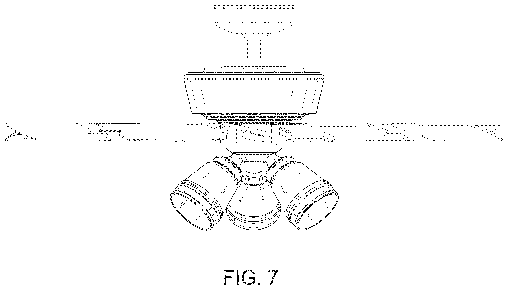Patent USD1124298 Figure 7 – Ceiling fan